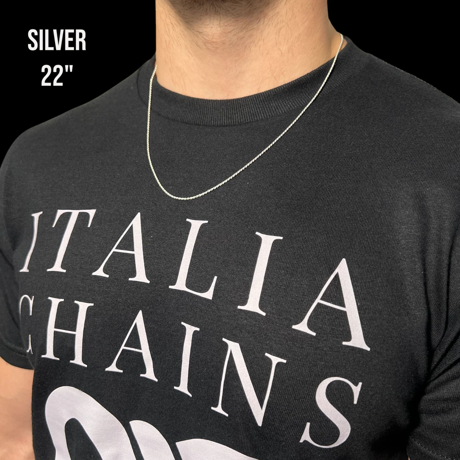 925 Sterling Silver 1.5mm Diamond Cut Rope Chain Necklace - Image 6