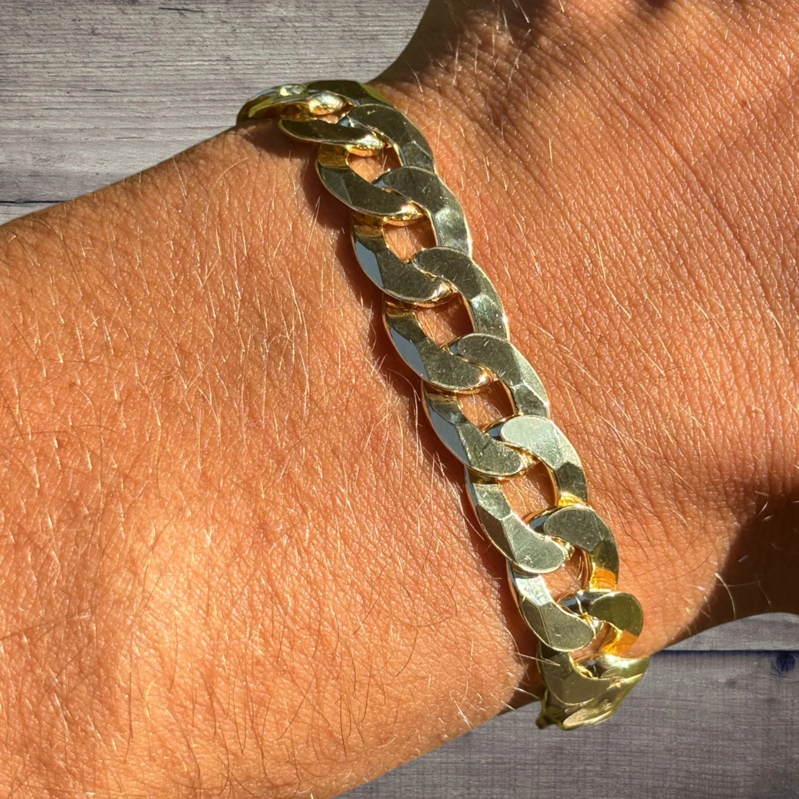 925 Sterling Silver 10.5mm Flat Curb Bracelet - Image 14