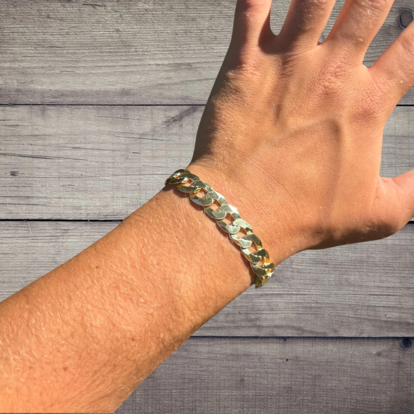 925 Sterling Silver 10.5mm Flat Curb Bracelet - Image 16