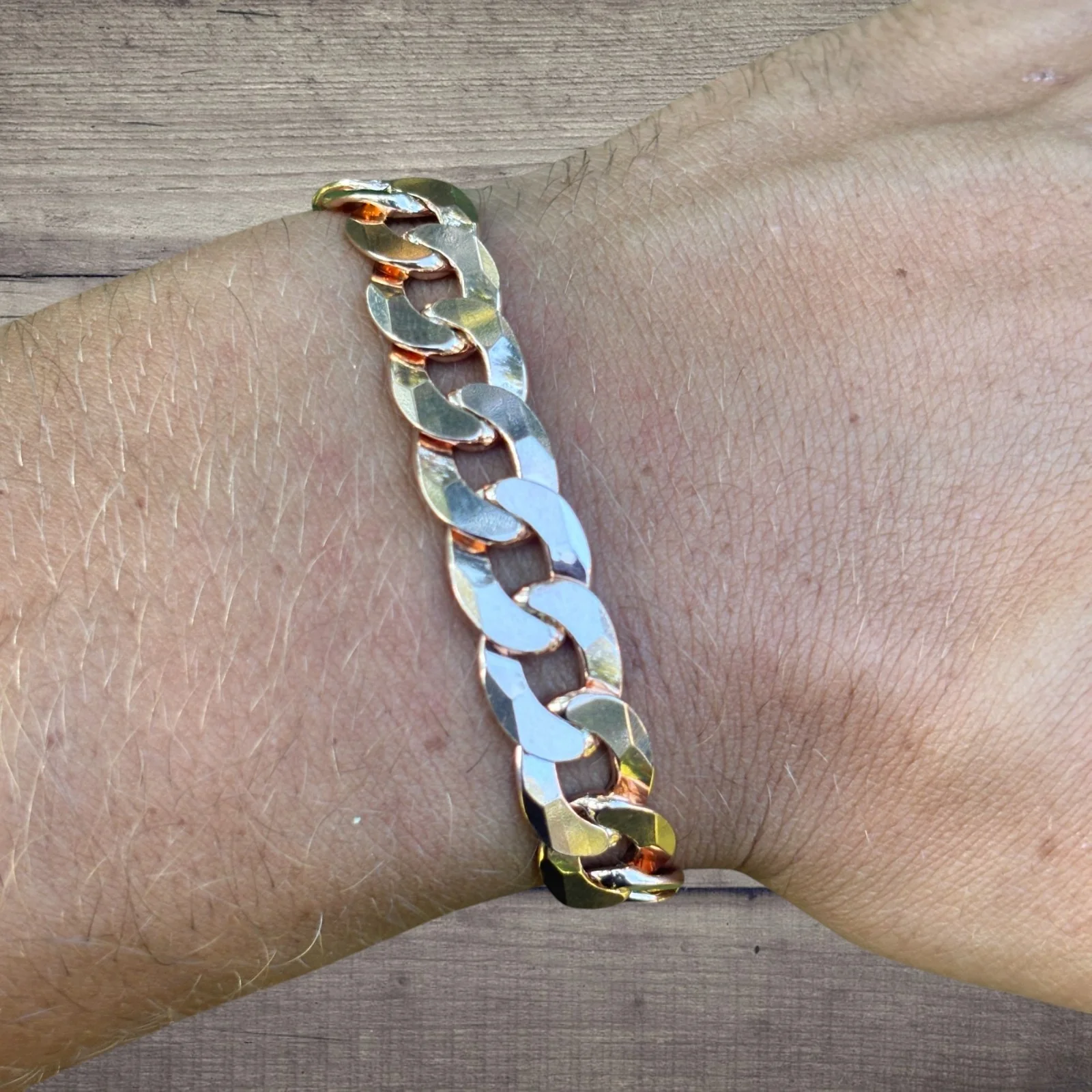 925 Sterling Silver 10.5mm Flat Curb Bracelet - Image 21