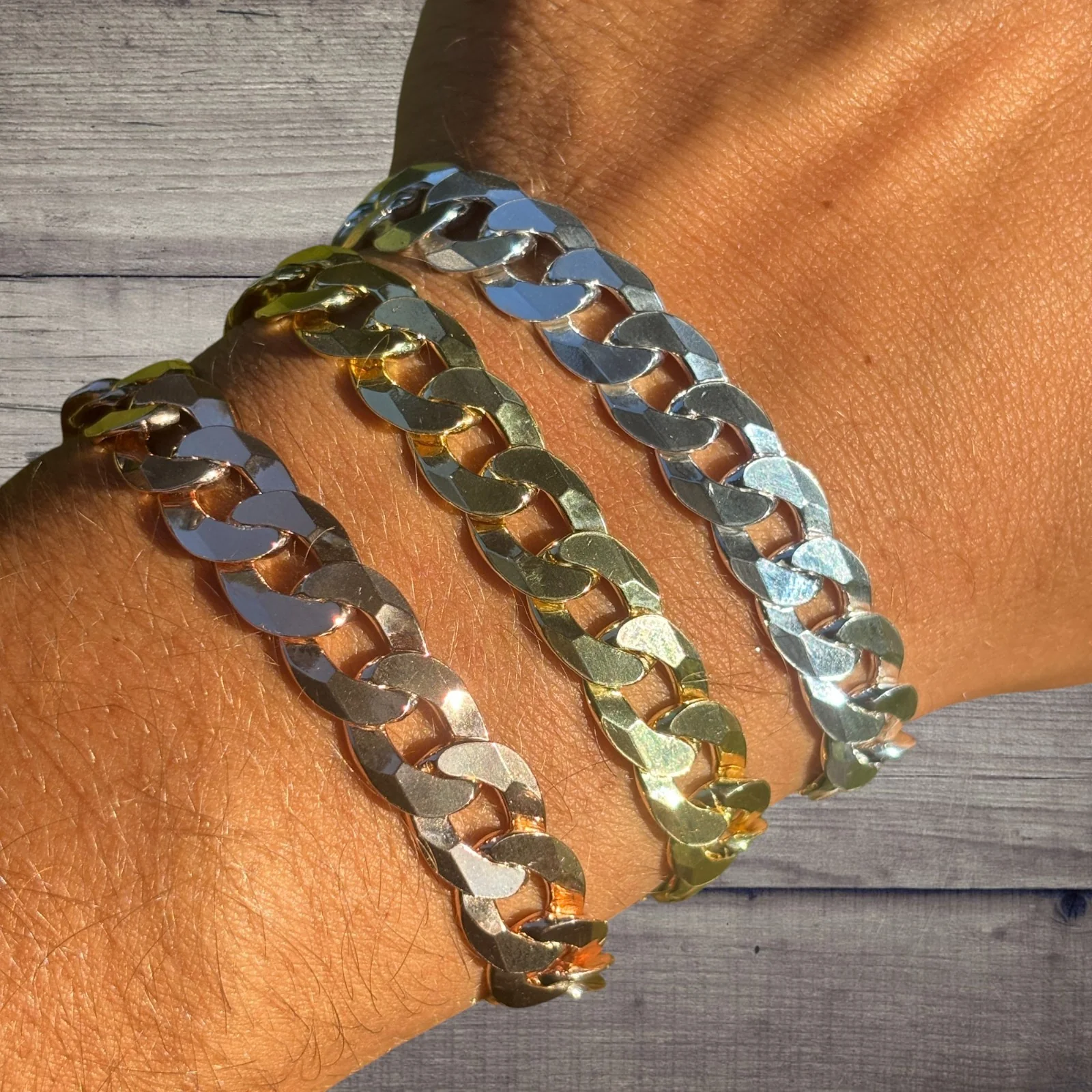 925 Sterling Silver 10.5mm Flat Curb Bracelet - Image 4