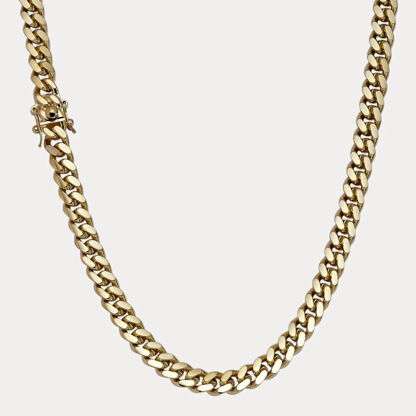 925 Sterling Silver 10mm Miami Cuban W. Box Clasp Chain Necklace - Image 2