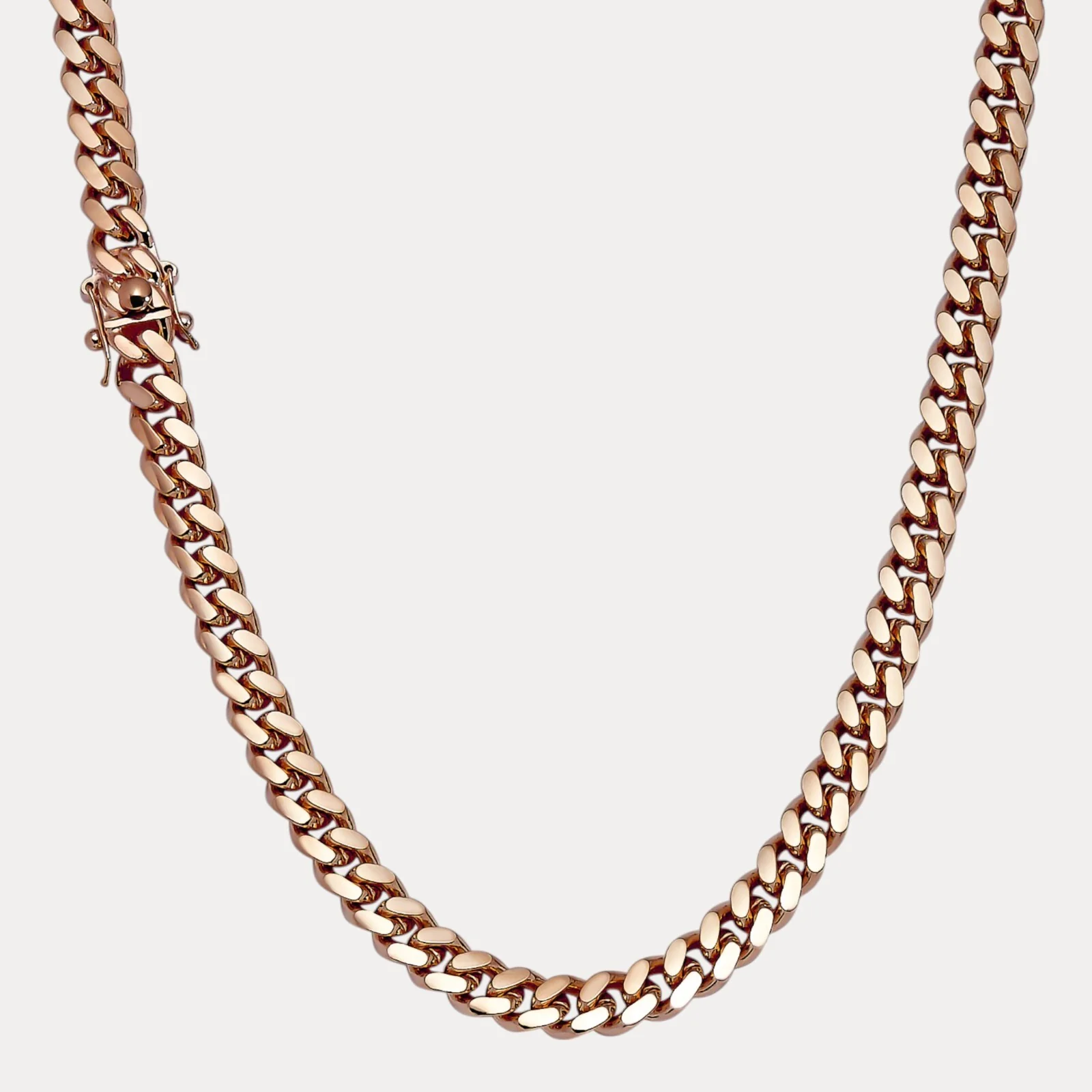 925 Sterling Silver 10mm Miami Cuban W. Box Clasp Chain Necklace - Image 3