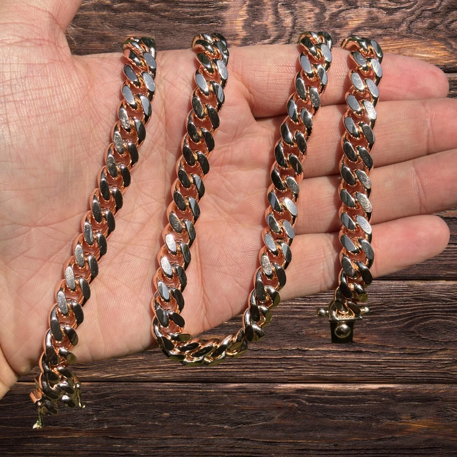 925 Sterling Silver 10mm Miami Cuban W. Box Clasp Chain Necklace - Image 8