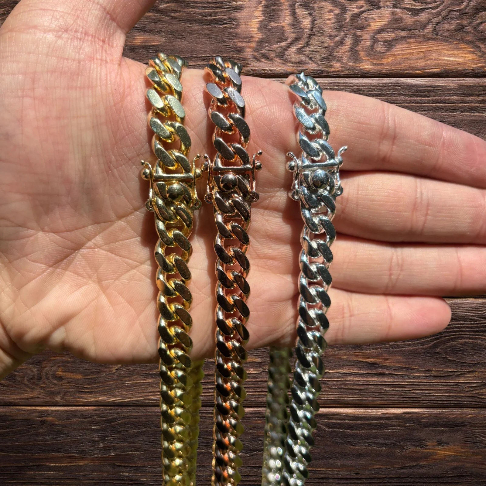 925 Sterling Silver 10mm Miami Cuban W. Box Clasp Chain Necklace - Image 9