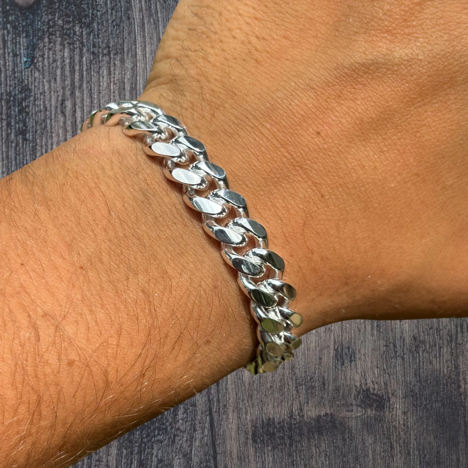 925 Sterling Silver 10mm Miami Cuban W. Box Clasp Bracelet - Image 6