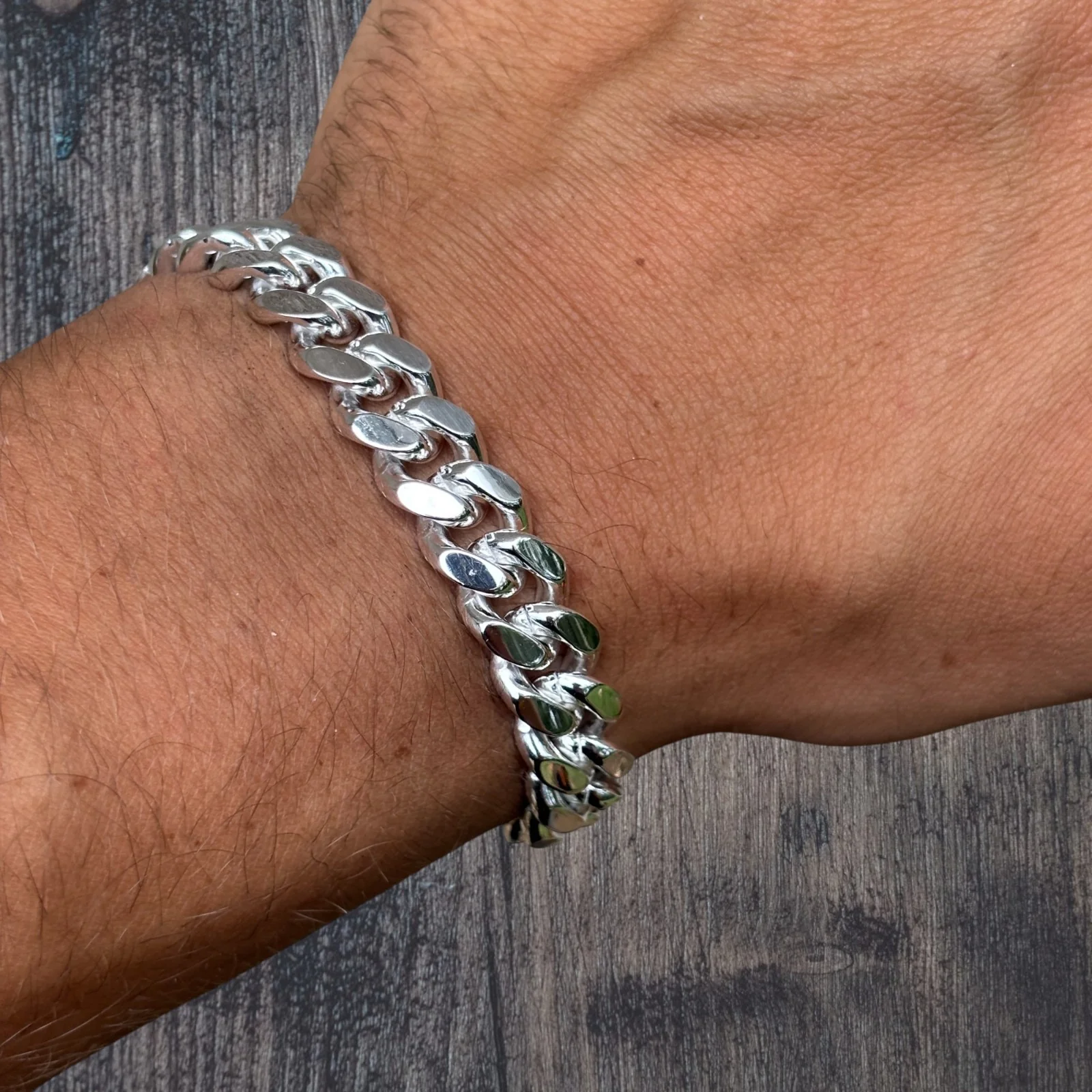 925 Sterling Silver 10mm Miami Cuban W. Box Clasp Bracelet - Image 9