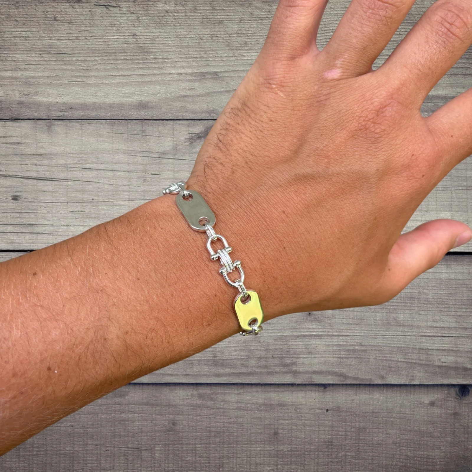 925 Sterling Silver 10mm Custom Ferragamo Link Bracelet - Image 11