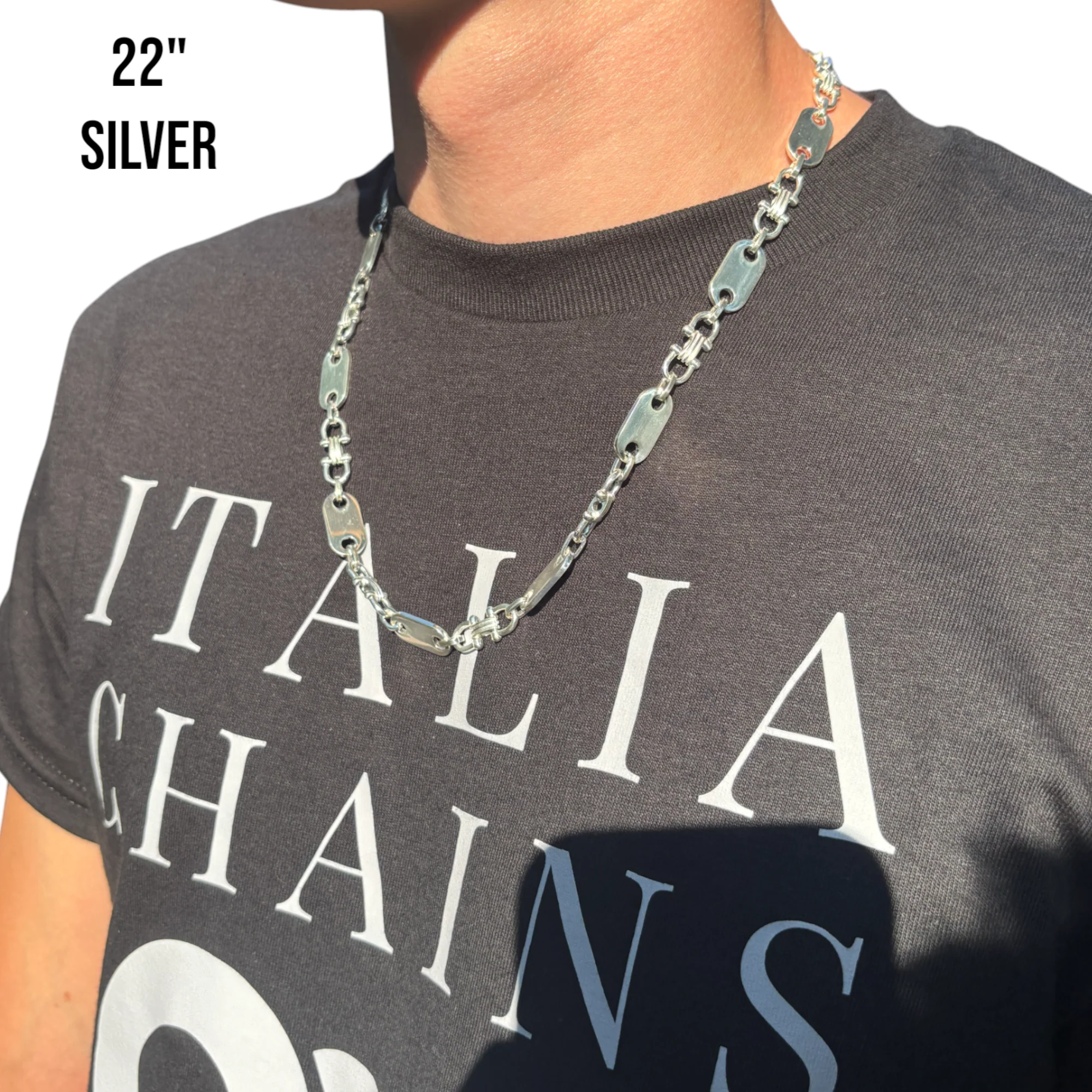 925 Sterling Silver 10mm Ferragamo Mariner Chain Necklace - Image 10