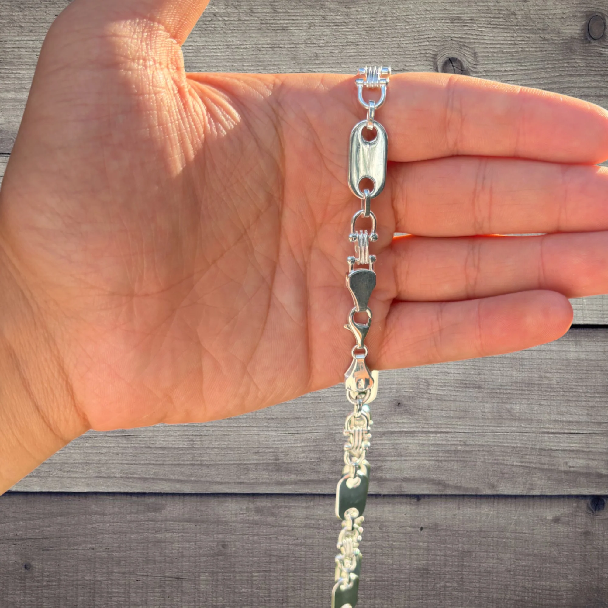 925 Sterling Silver 10mm Ferragamo Mariner Chain Necklace - Image 7