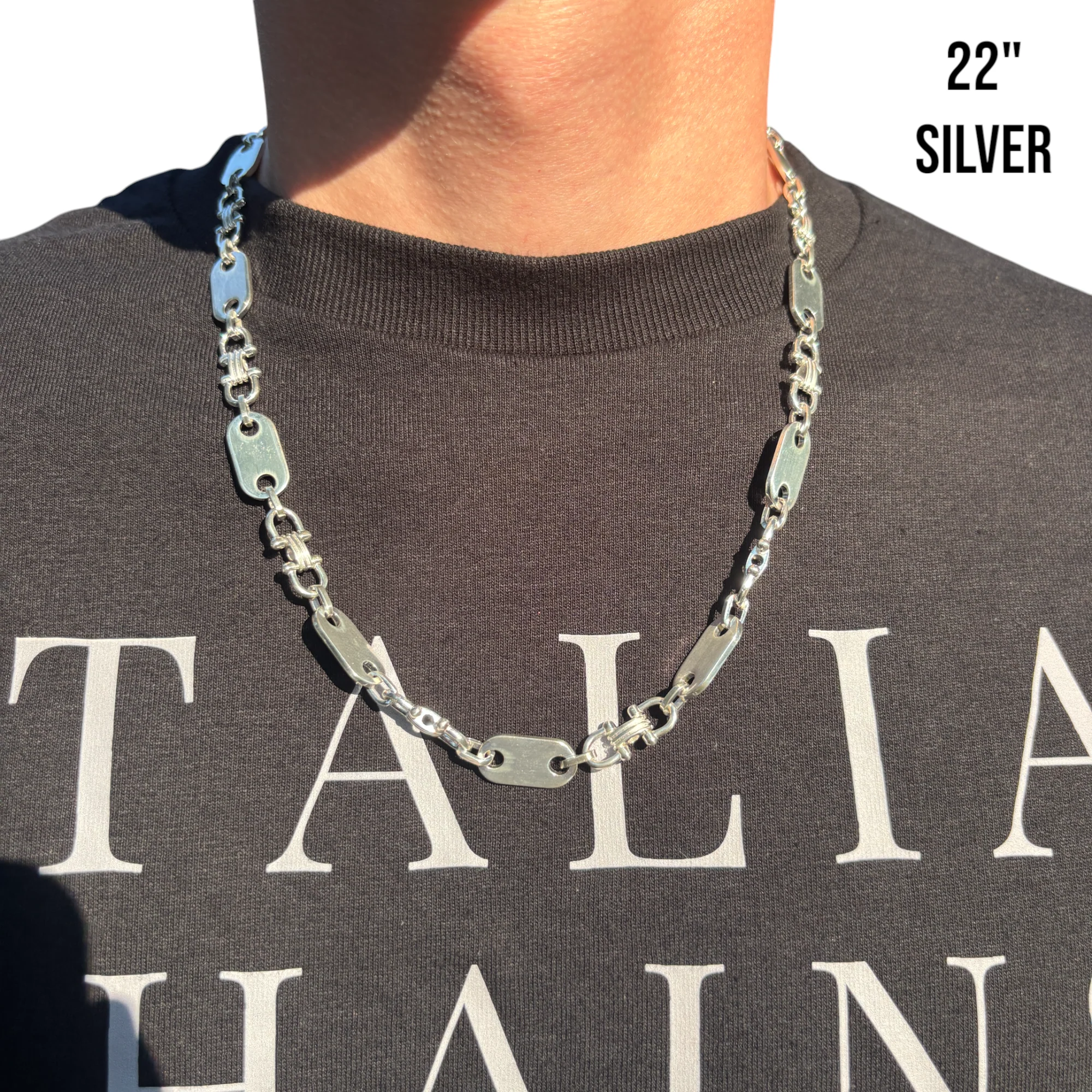 925 Sterling Silver 10mm Ferragamo Mariner Chain Necklace - Image 9