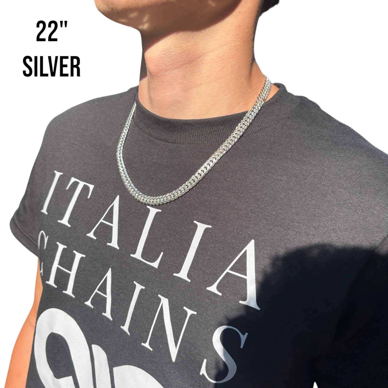 925 Sterling Silver 10mm Double Curb Chain Necklace - Image 13