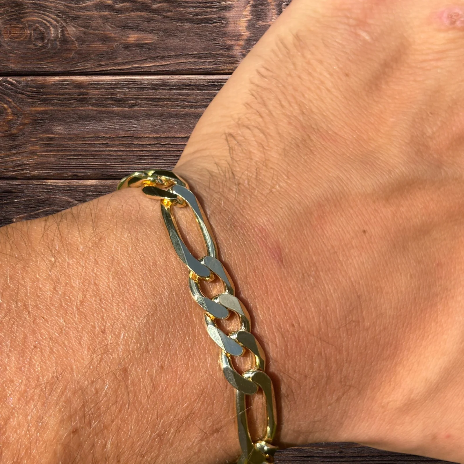 925 Sterling Silver 10mm Figaro Bracelet - Image 18