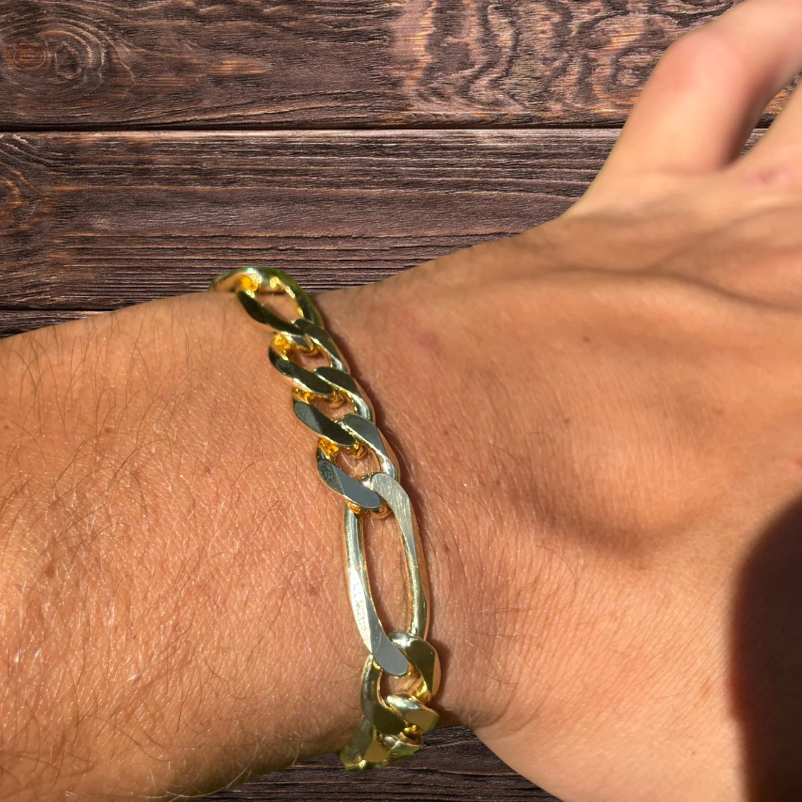 925 Sterling Silver 10mm Figaro Bracelet - Image 19