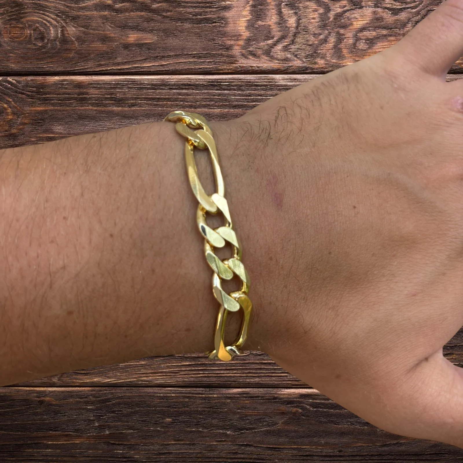 925 Sterling Silver 10mm Figaro Bracelet - Image 22