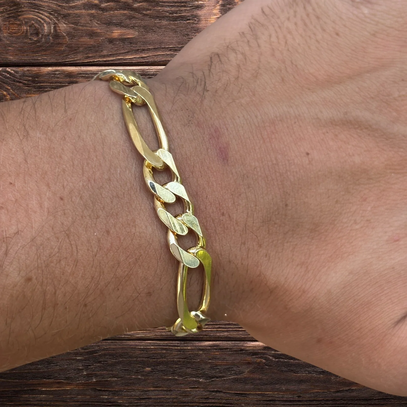 925 Sterling Silver 10mm Figaro Bracelet - Image 23