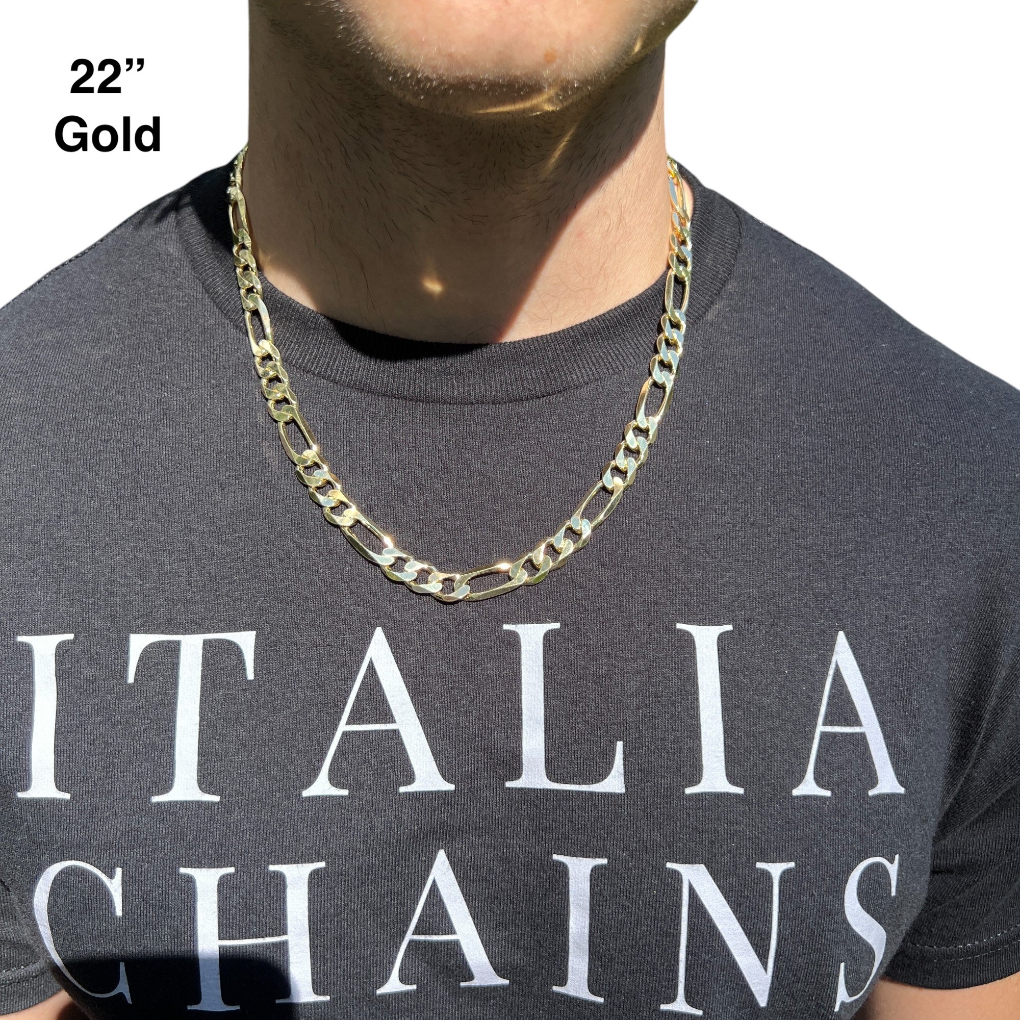 925 Sterling Silver 10mm Figaro Chain Necklace - Image 14