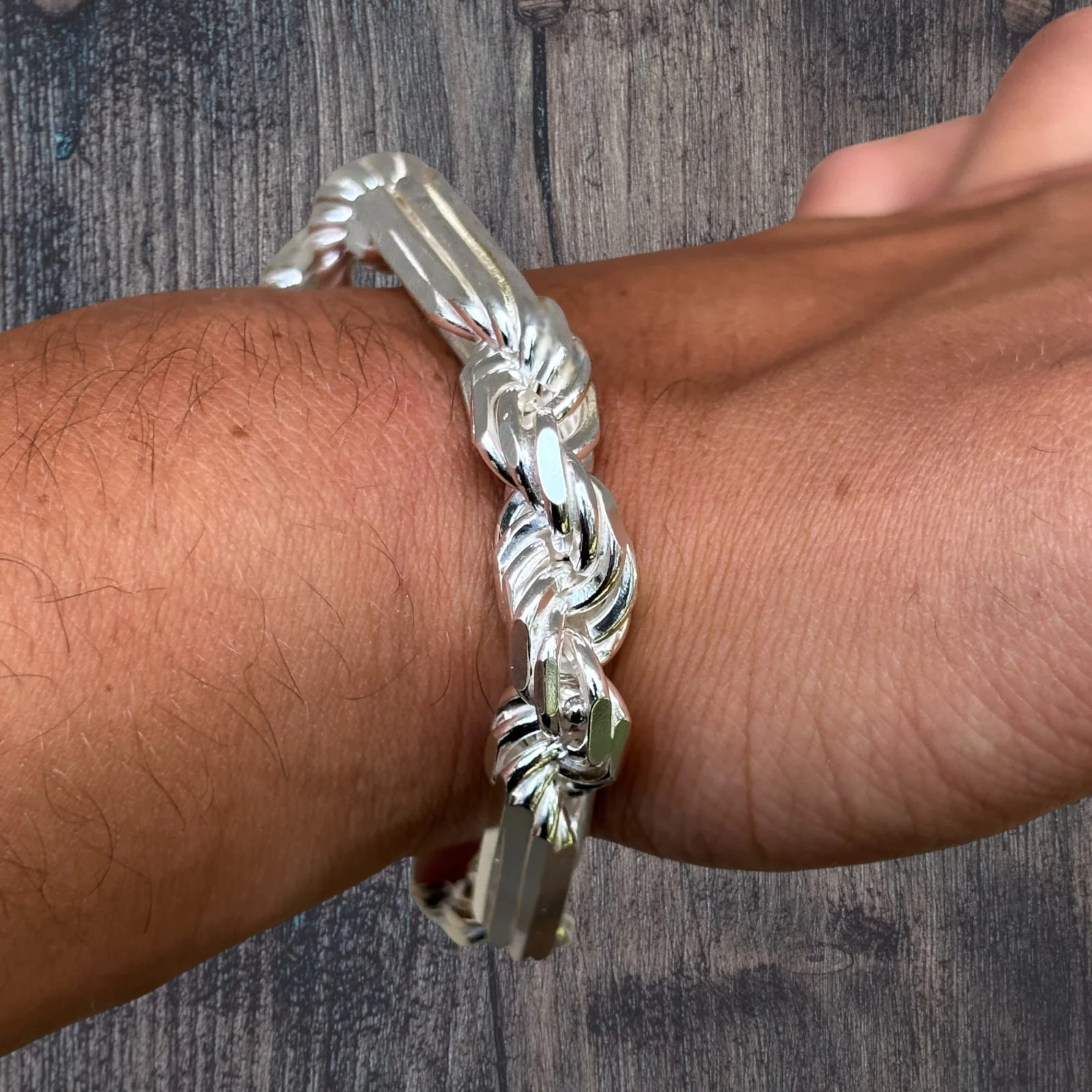 925 Sterling Silver 10mm Figarope Milano Bracelet - Image 12