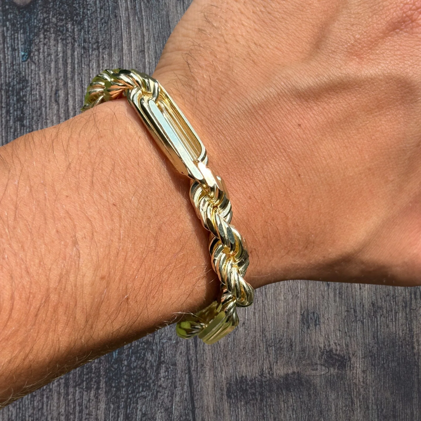 925 Sterling Silver 10mm Figarope Milano Bracelet - Image 19