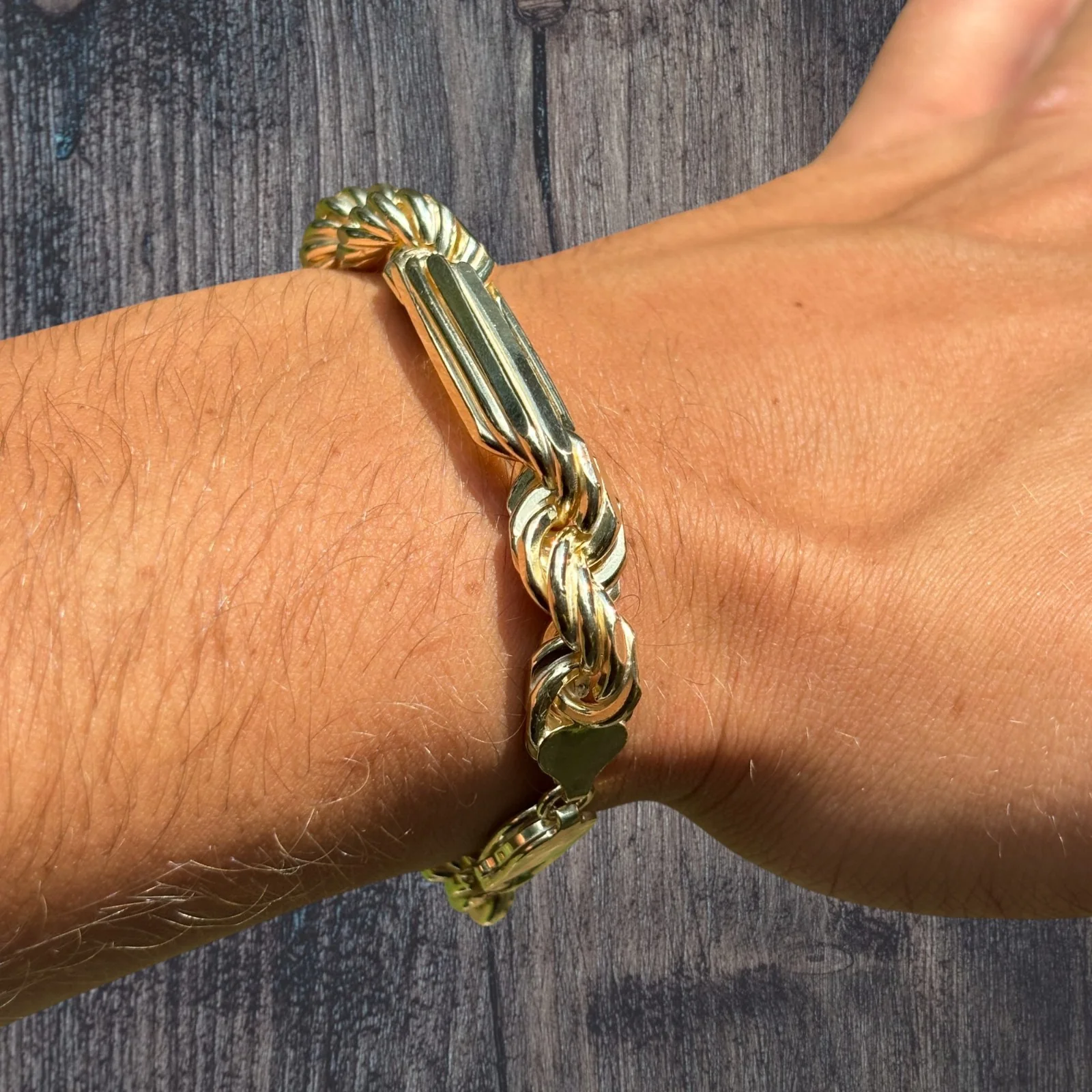 925 Sterling Silver 10mm Figarope Milano Bracelet - Image 21