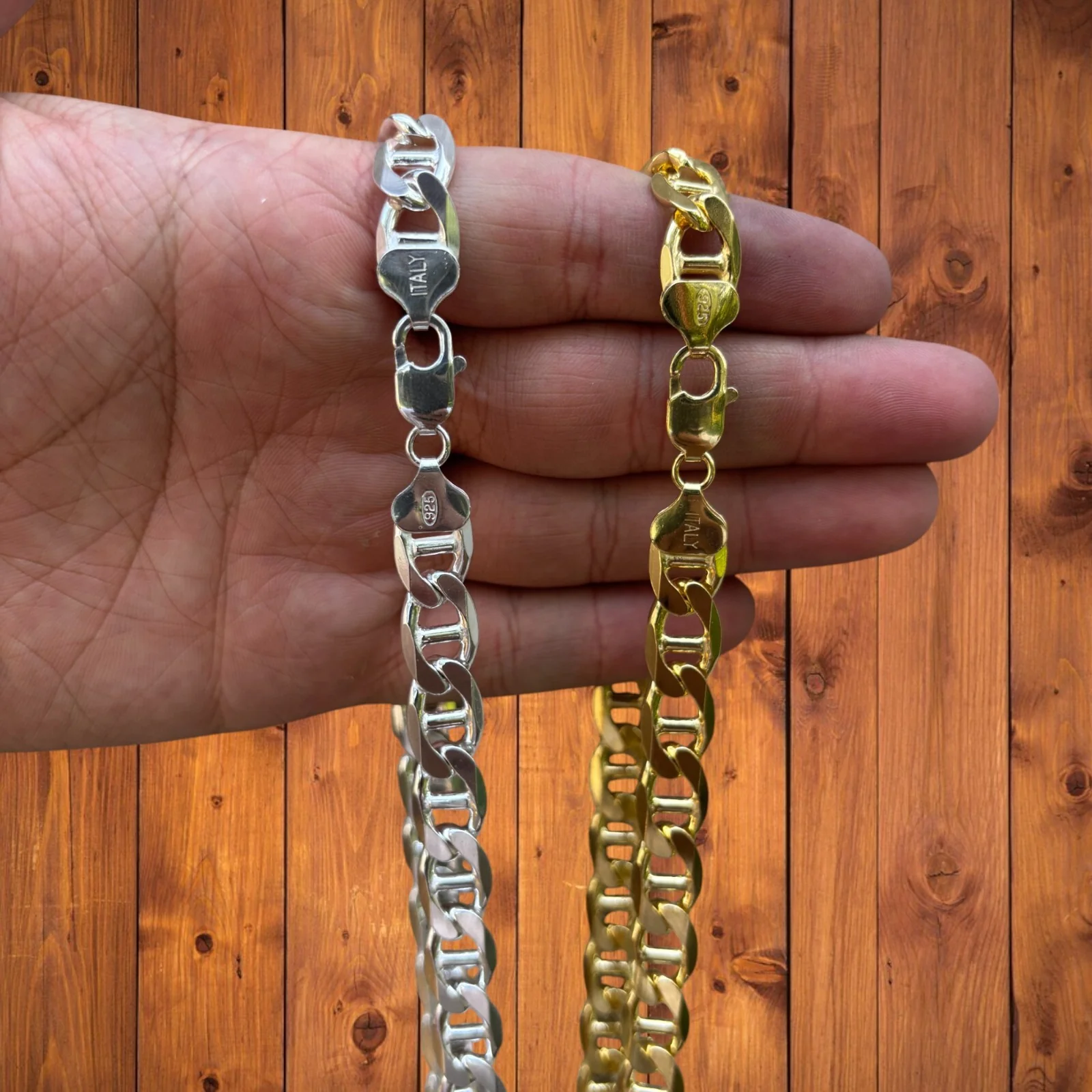 925 Sterling Silver 10mm Mariner Chain Necklace - Image 4