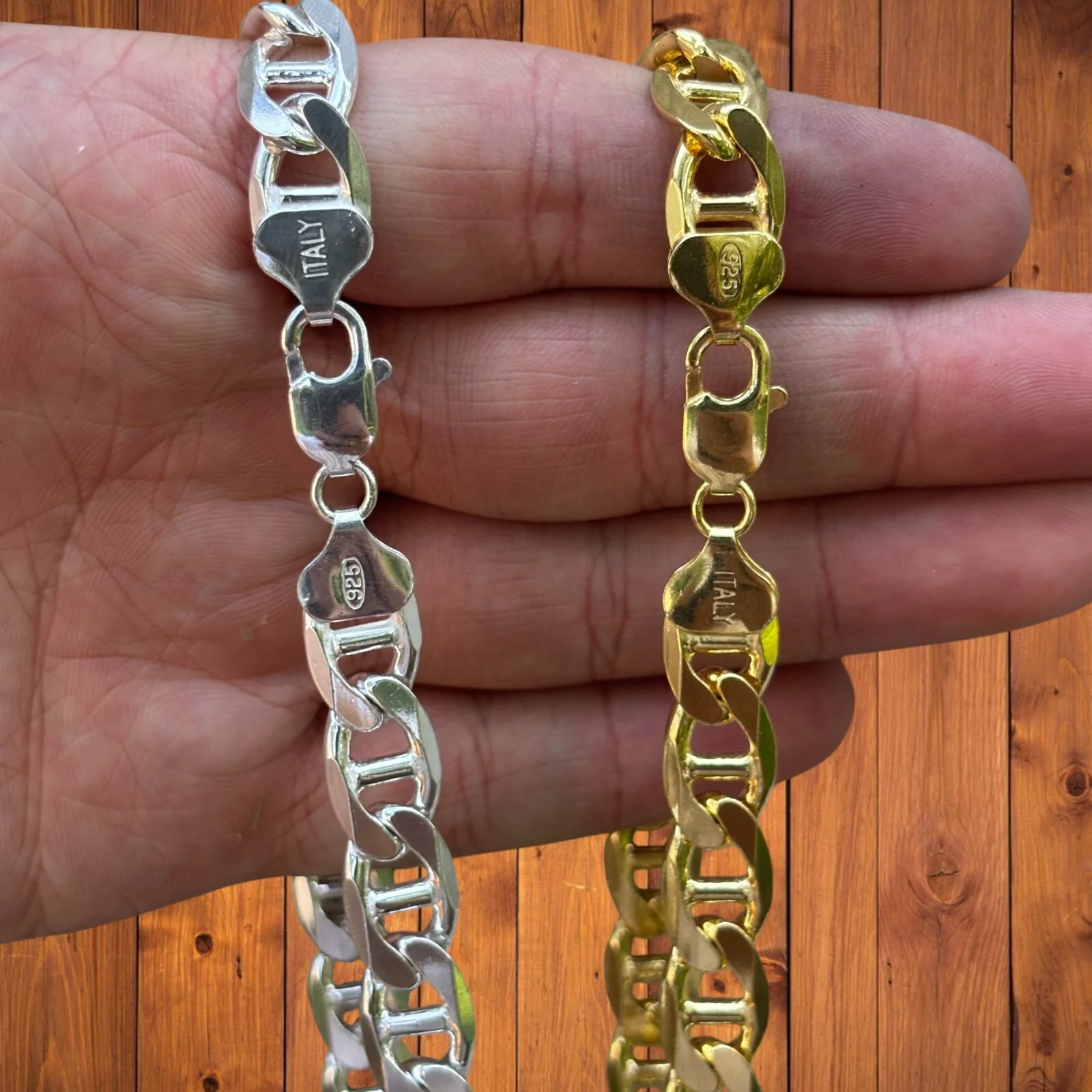925 Sterling Silver 10mm Mariner Chain Necklace - Image 7