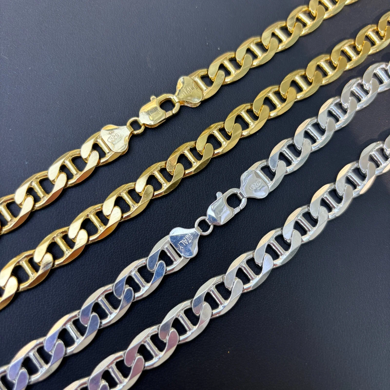925 Sterling Silver 10mm Mariner Chain Necklace - Image 8