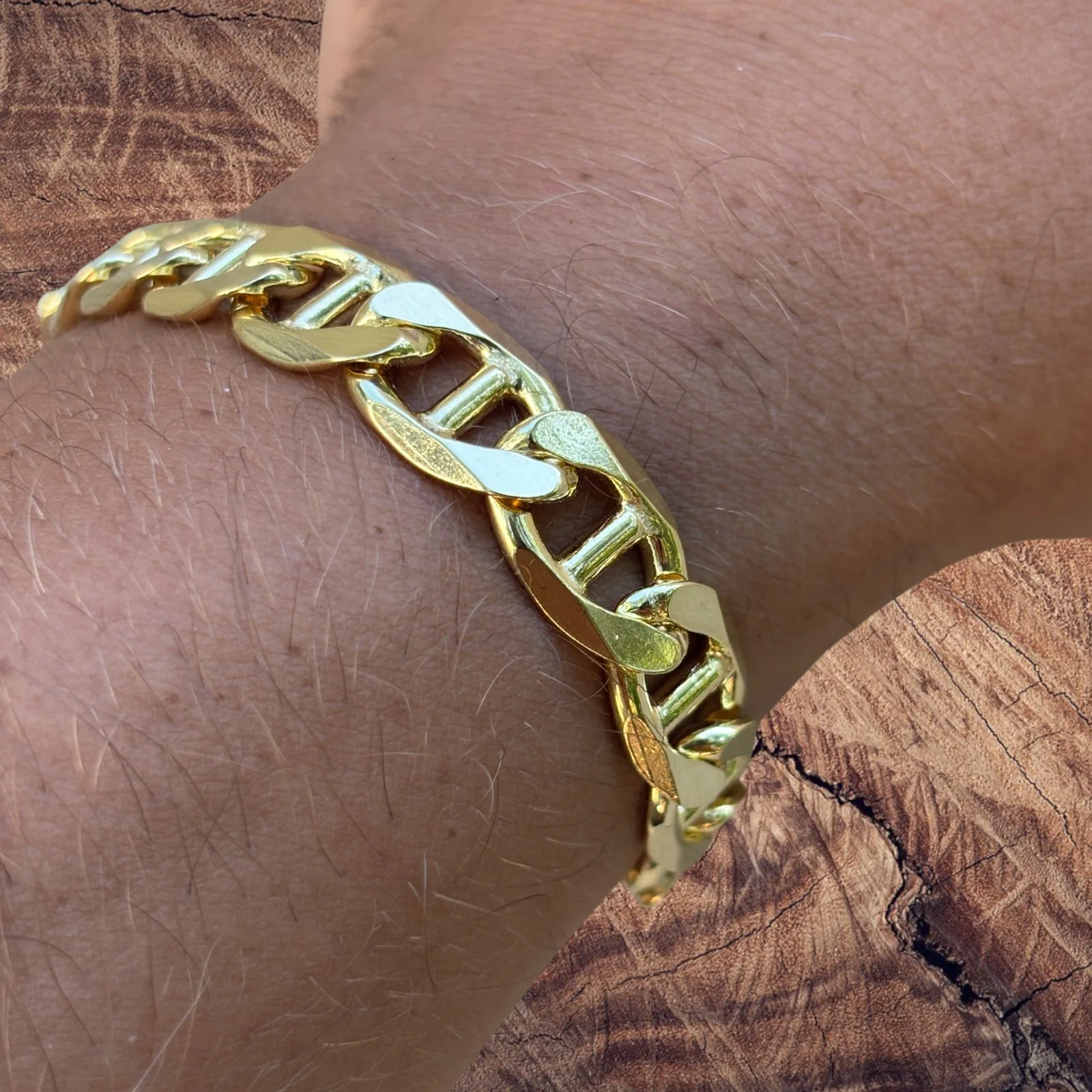 925 Sterling Silver 10mm Mariner Bracelet - Image 23