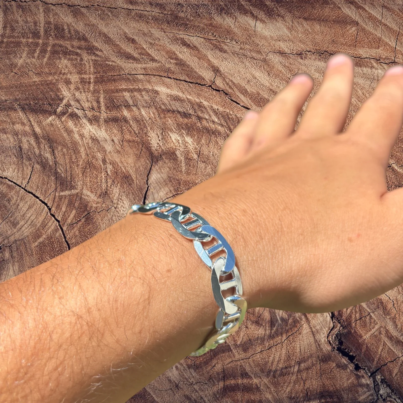 925 Sterling Silver 10mm Mariner Bracelet - Image 7