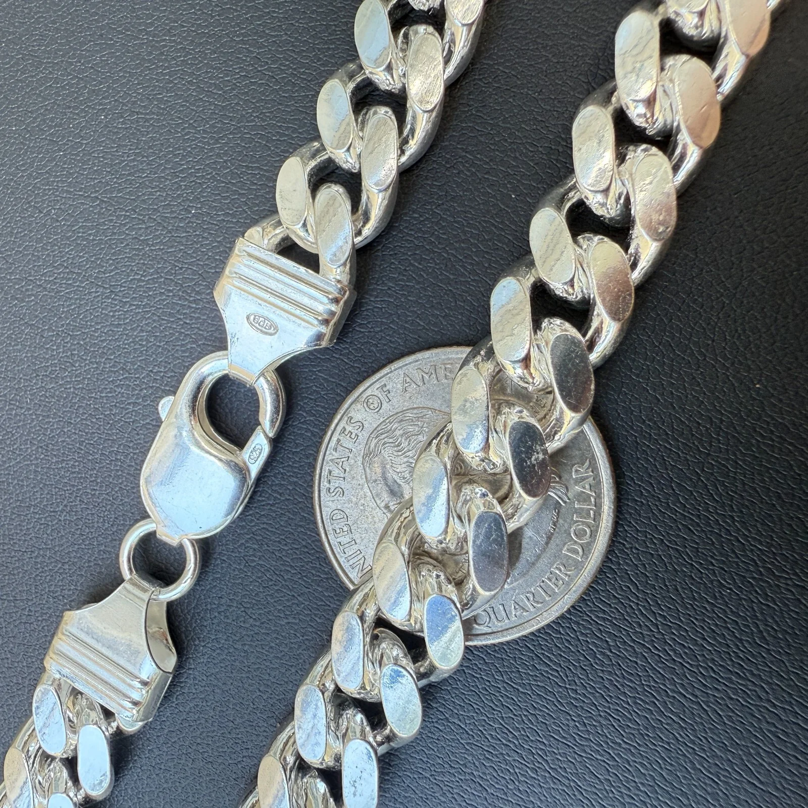 925 Sterling Silver 10mm Miami Cuban Chain Necklace - Image 11