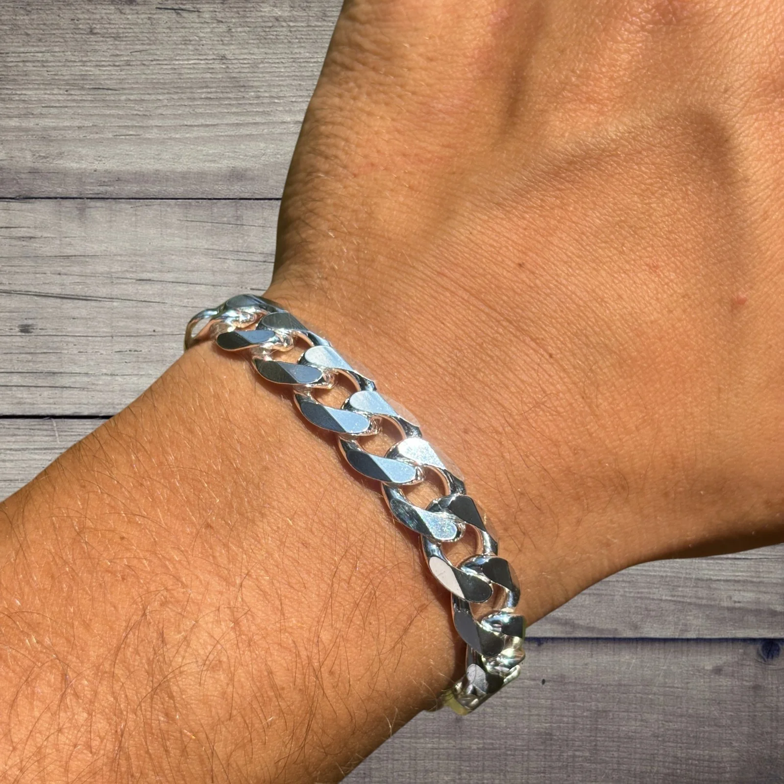 925 Sterling Silver 12mm Curb Bracelet - Image 10
