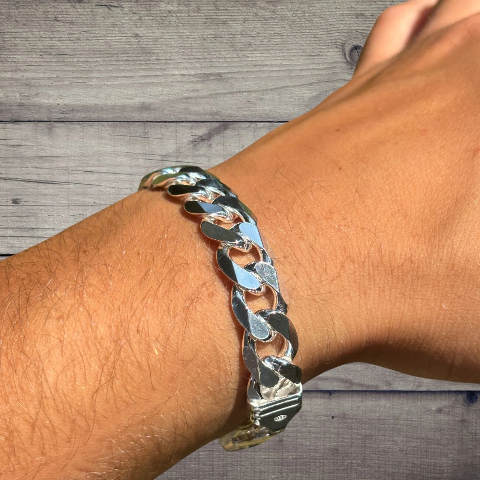 925 Sterling Silver 12mm Curb Bracelet - Image 11