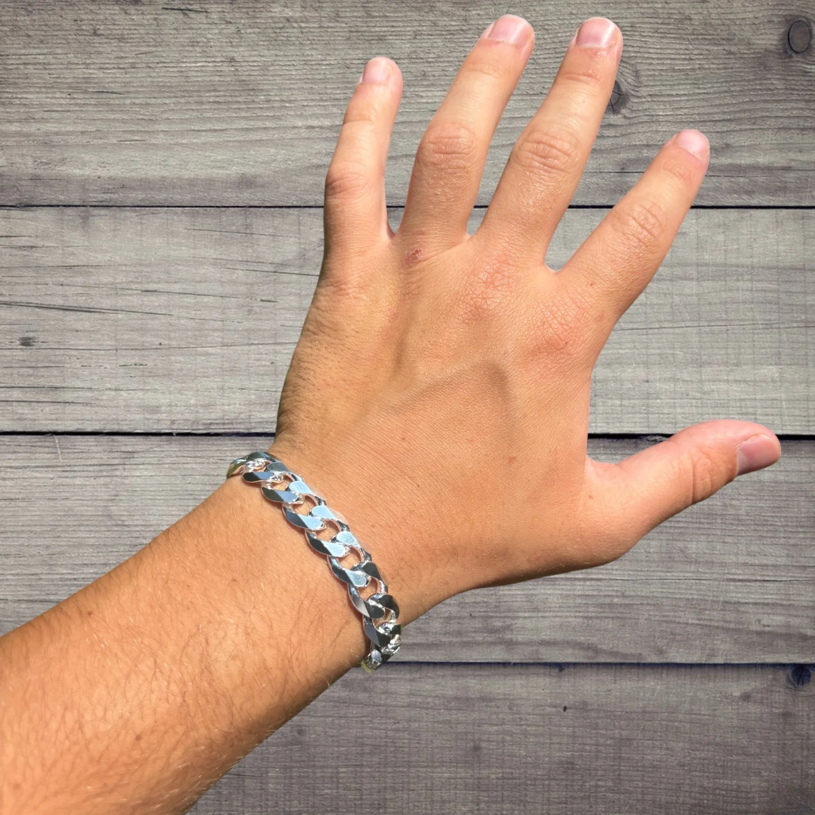 925 Sterling Silver 12mm Curb Bracelet - Image 12