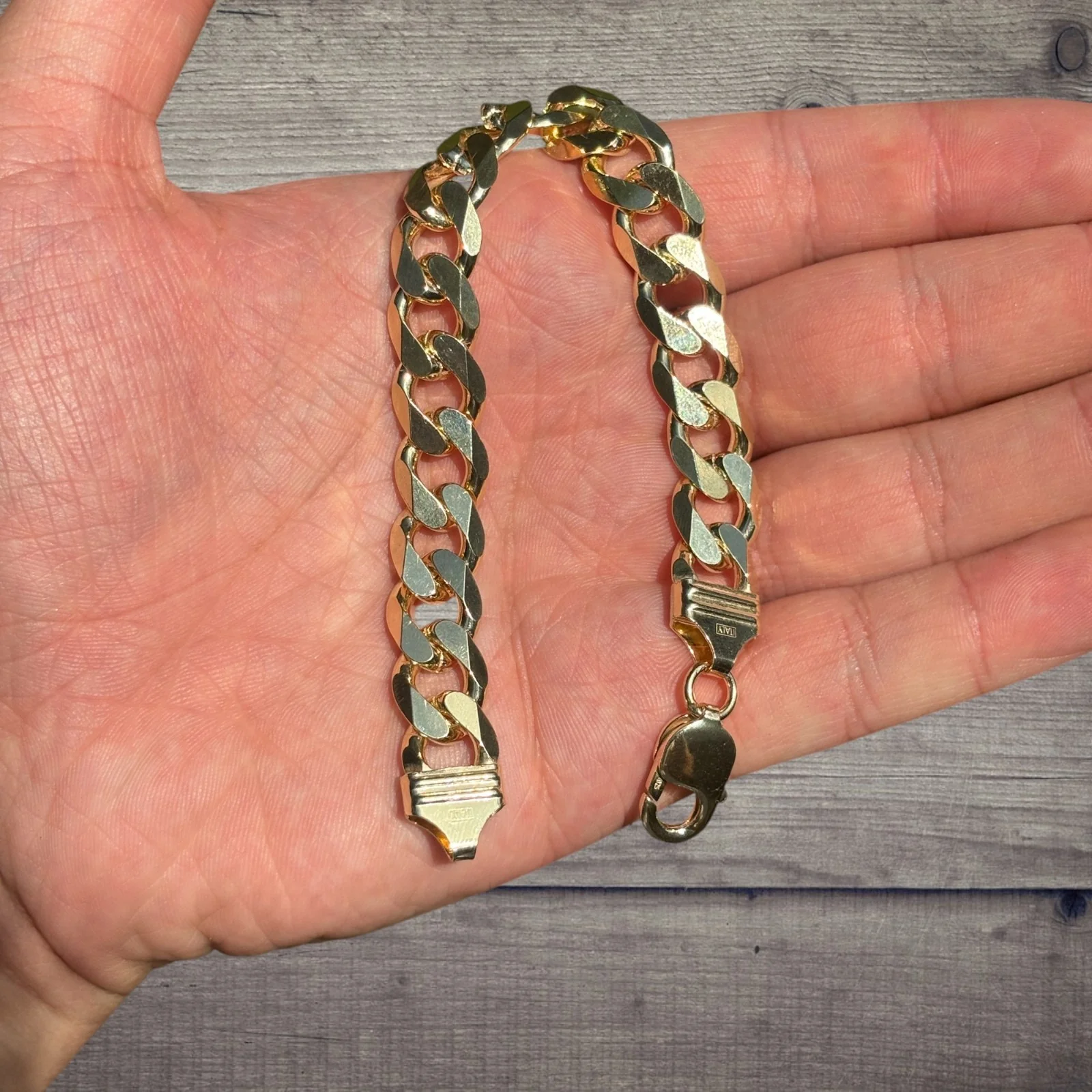 925 Sterling Silver 12mm Curb Bracelet - Image 5
