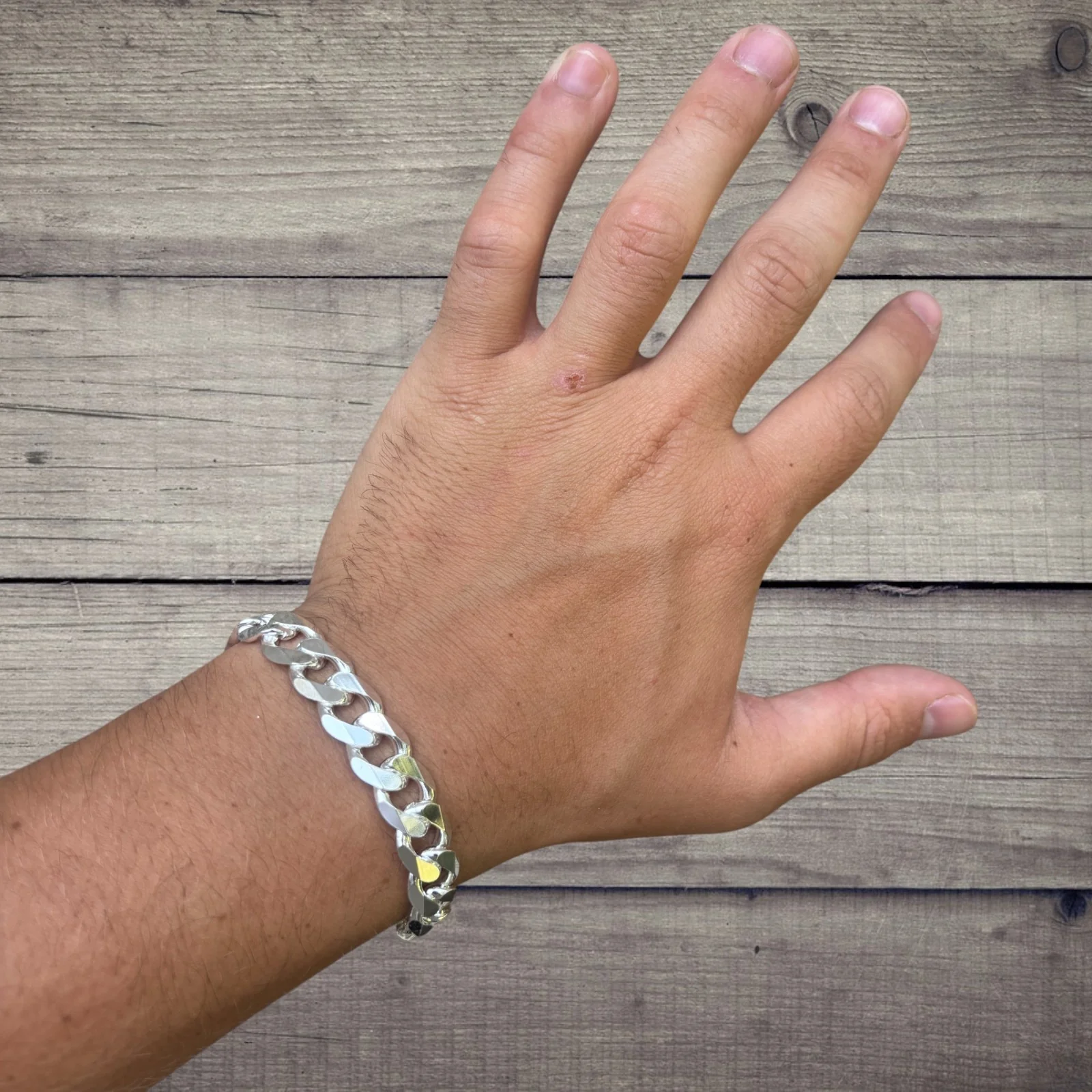 925 Sterling Silver 12mm Curb Bracelet - Image 7