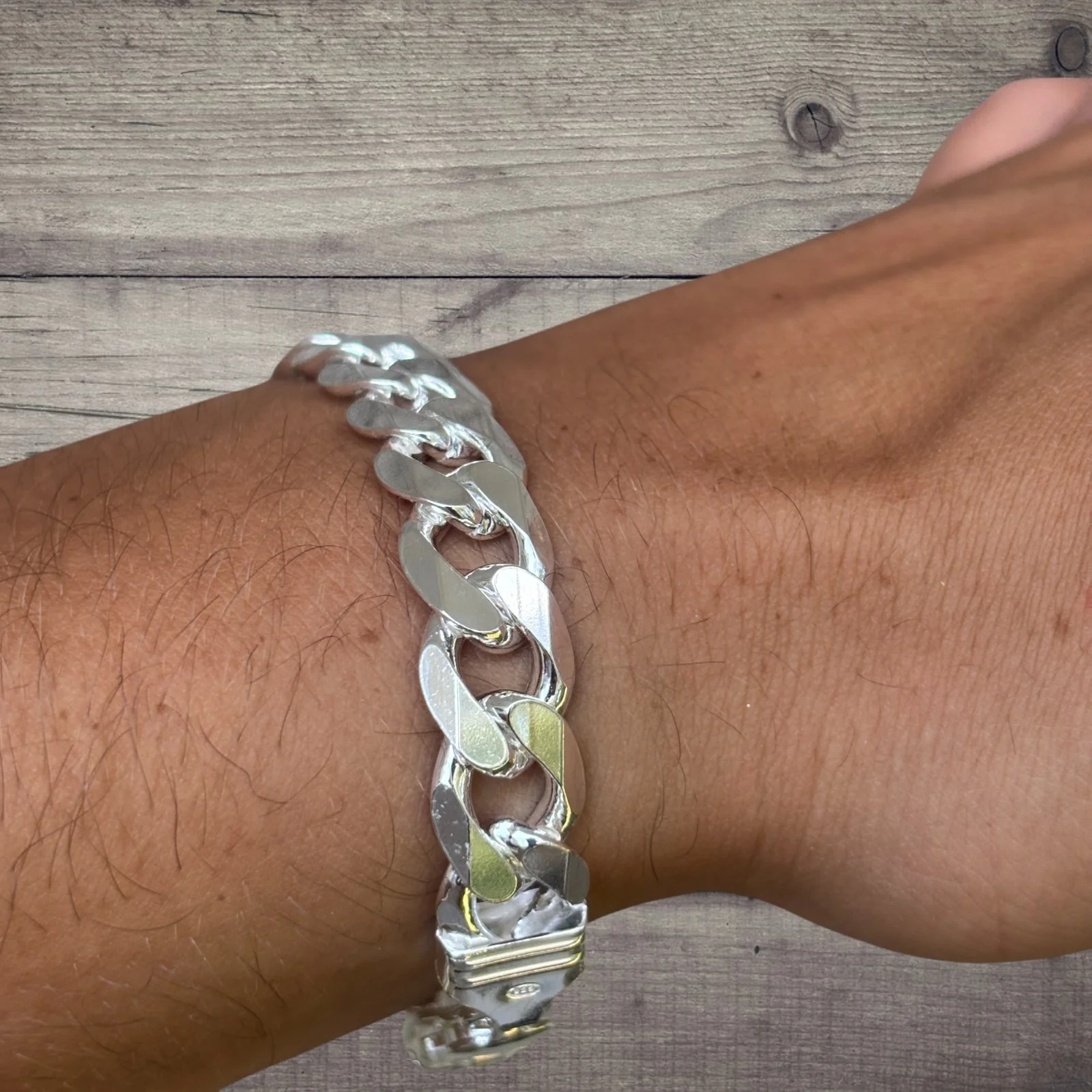 925 Sterling Silver 12mm Curb Bracelet - Image 8