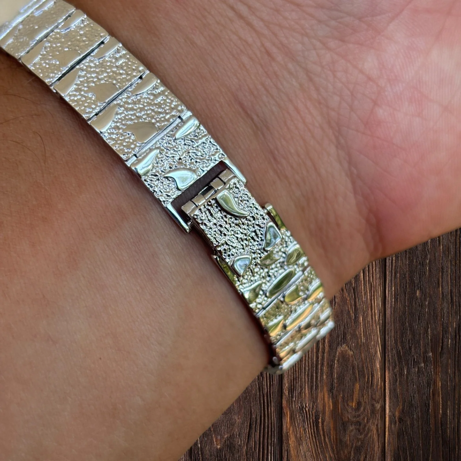 925 Sterling Silver 12mm Custom Nugget Link Bracelet - Image 15