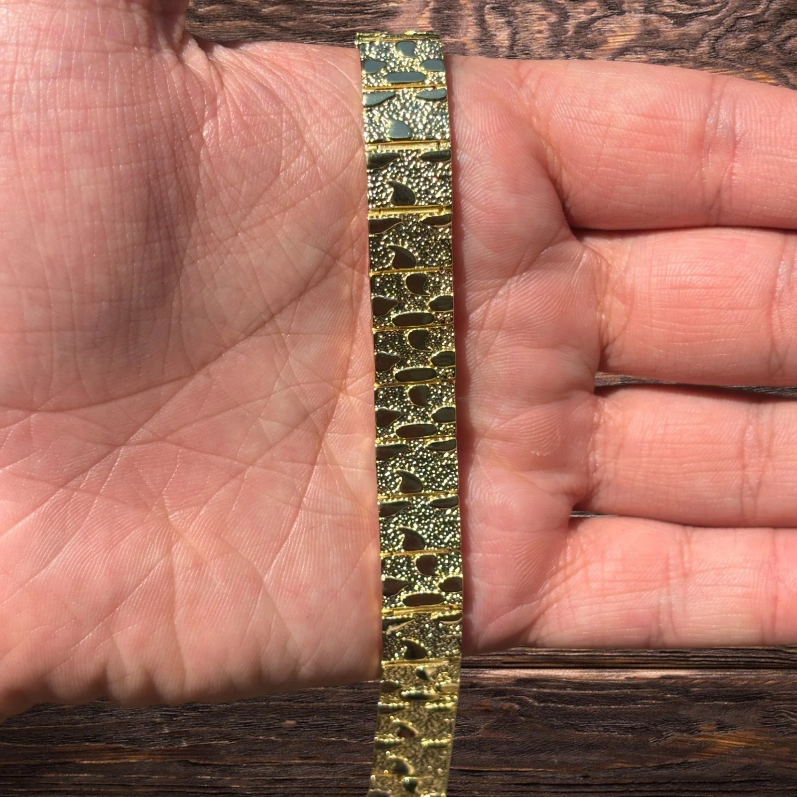 925 Sterling Silver 12mm Custom Nugget Link Bracelet - Image 5