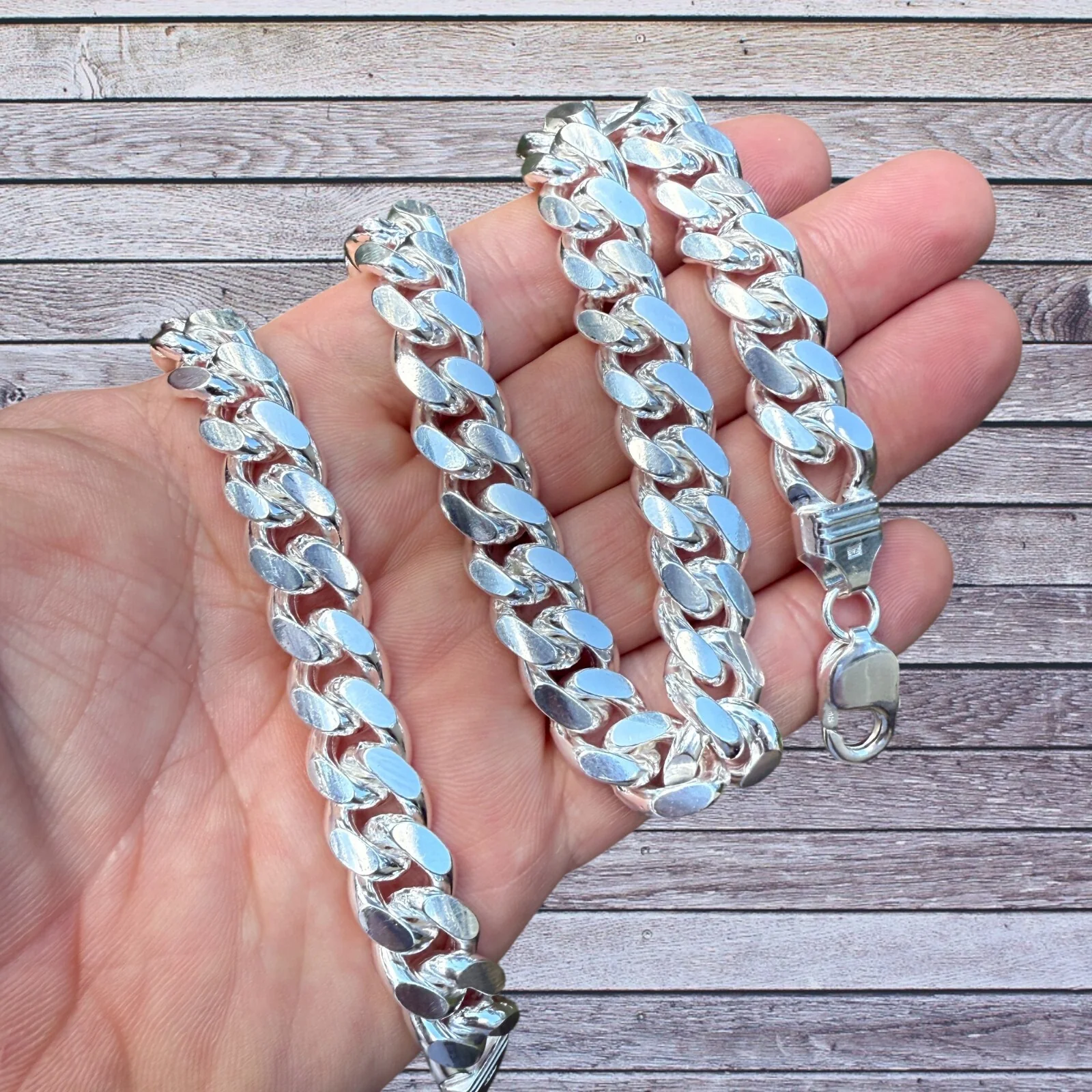 925 Sterling Silver 12mm Miami Cuban Chain Necklace - Image 5
