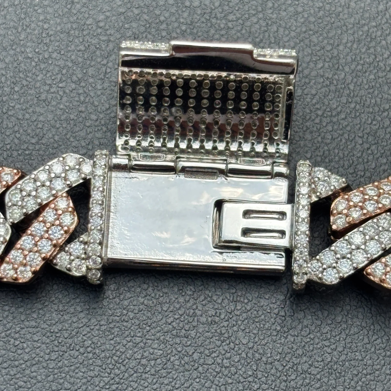 925 Sterling Silver 12mm Moissanite Cuban Prong Bracelet - Image 14
