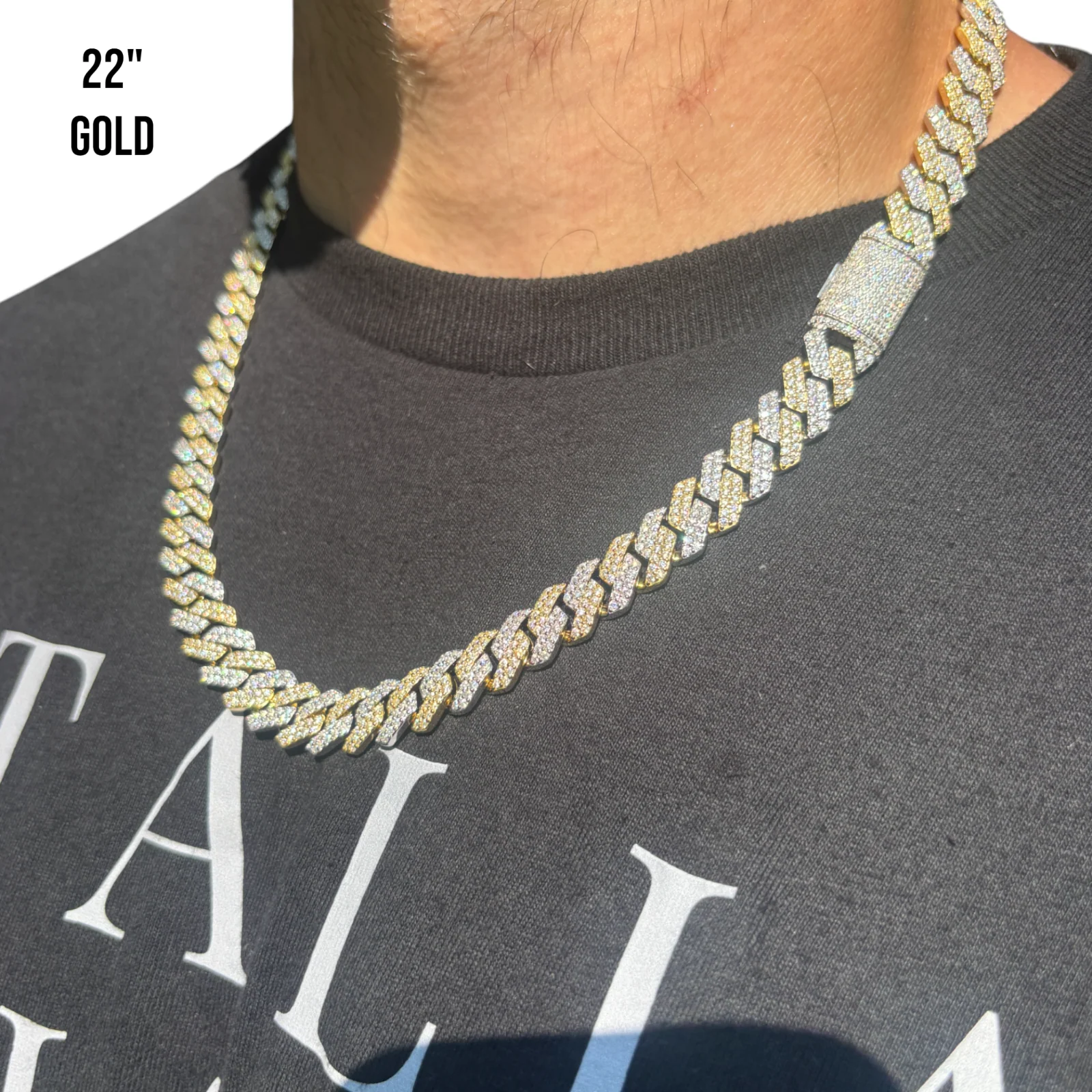 925 Sterling Silver 12mm Moissanite Miami Cuban Prong Chain Necklace - Image 21