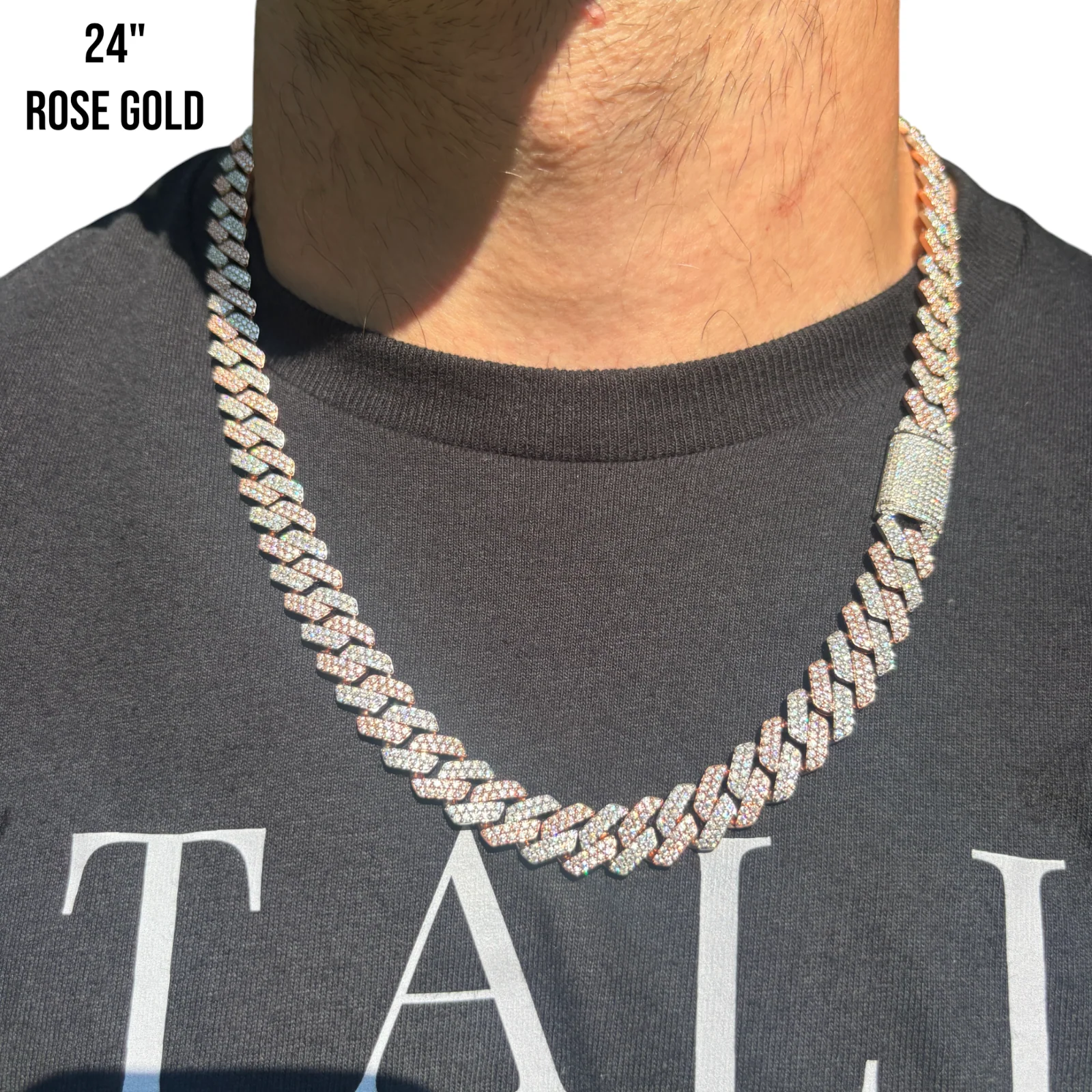 925 Sterling Silver 12mm Moissanite Miami Cuban Prong Chain Necklace - Image 22