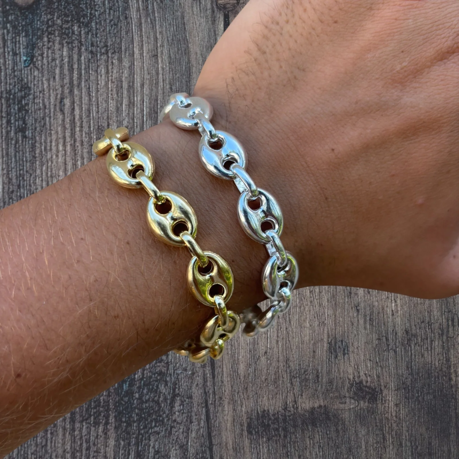 925 Sterling Silver 12mm Puffed Gucci Bracelet - Image 16
