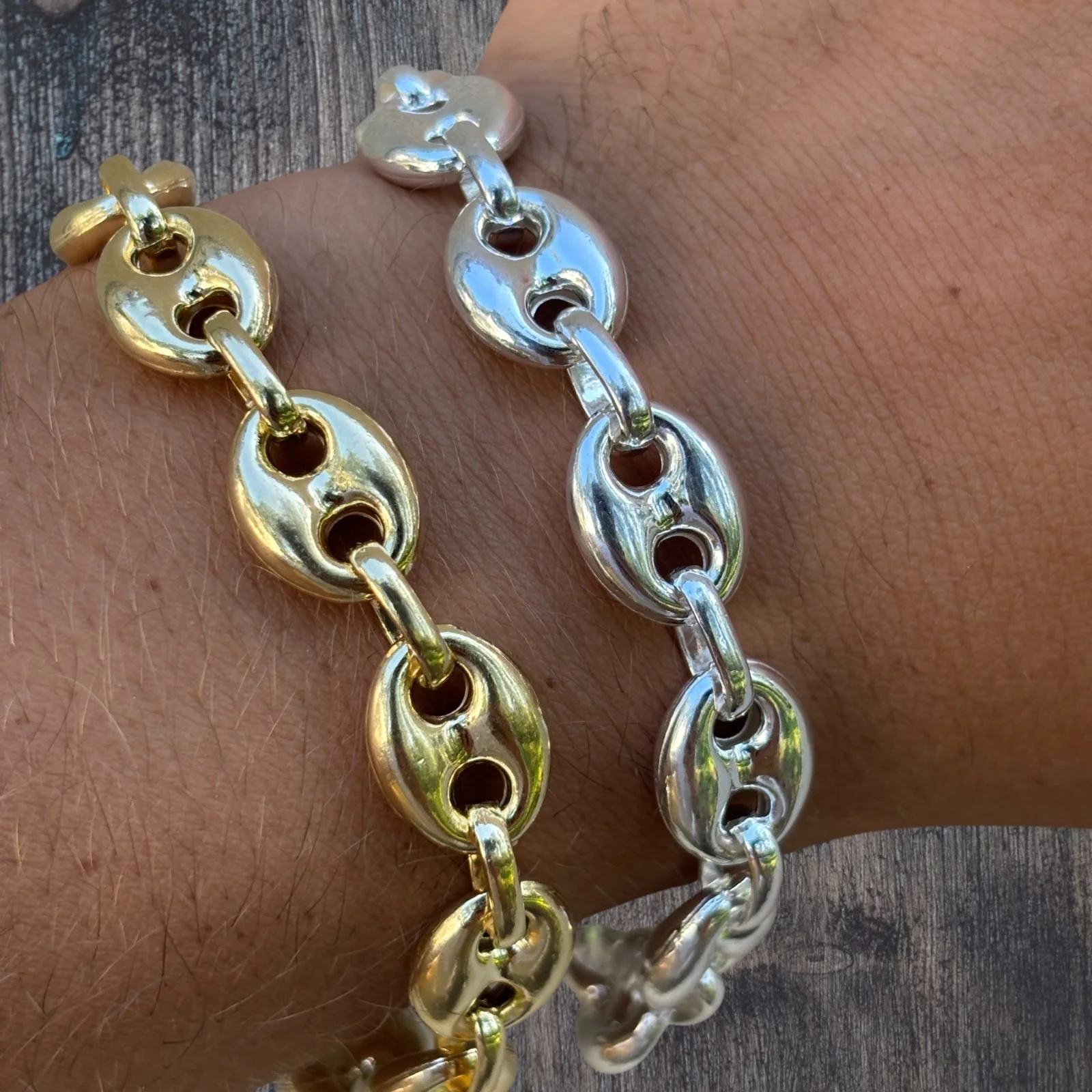 925 Sterling Silver 12mm Puffed Gucci Bracelet - Image 17