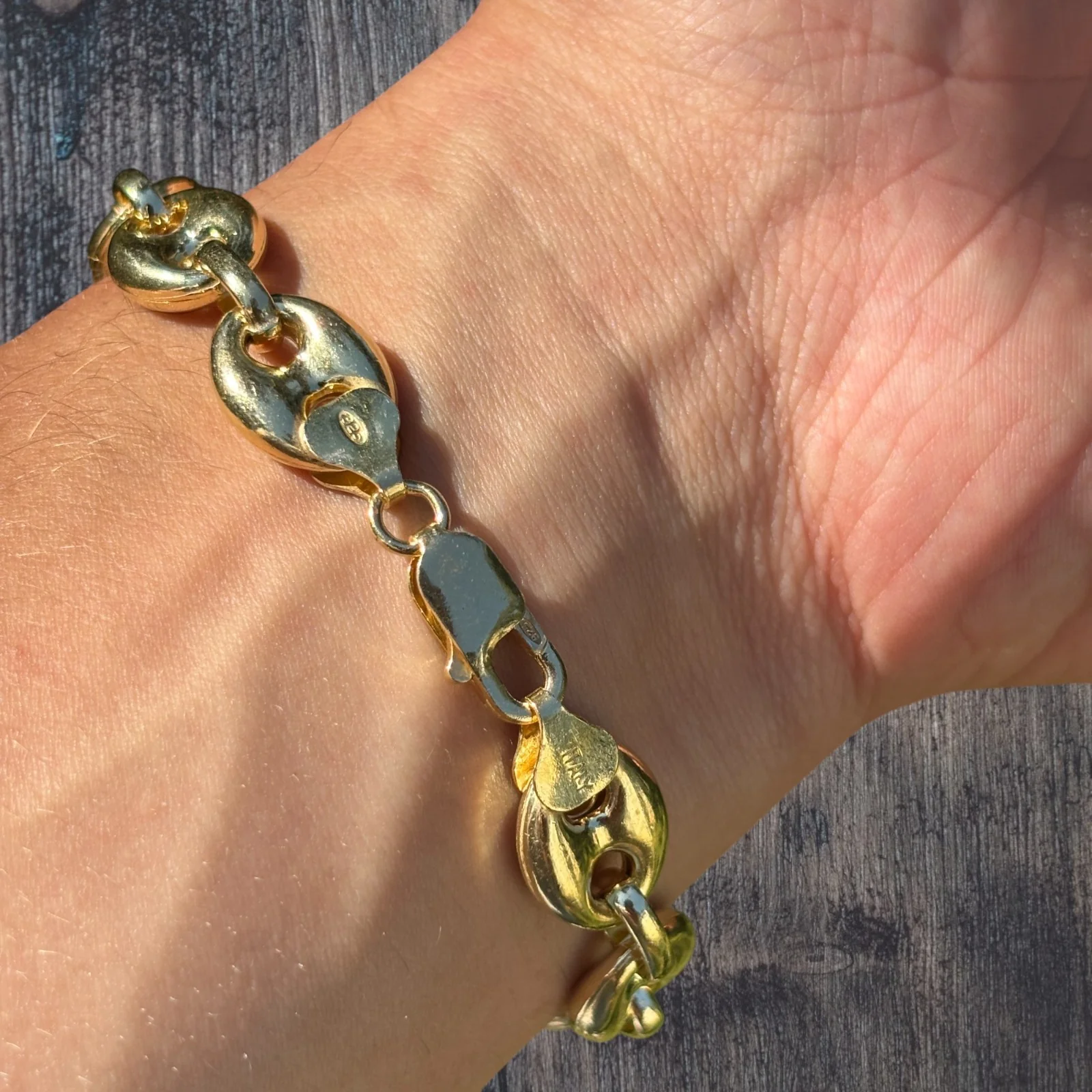 925 Sterling Silver 12mm Puffed Gucci Bracelet - Image 21