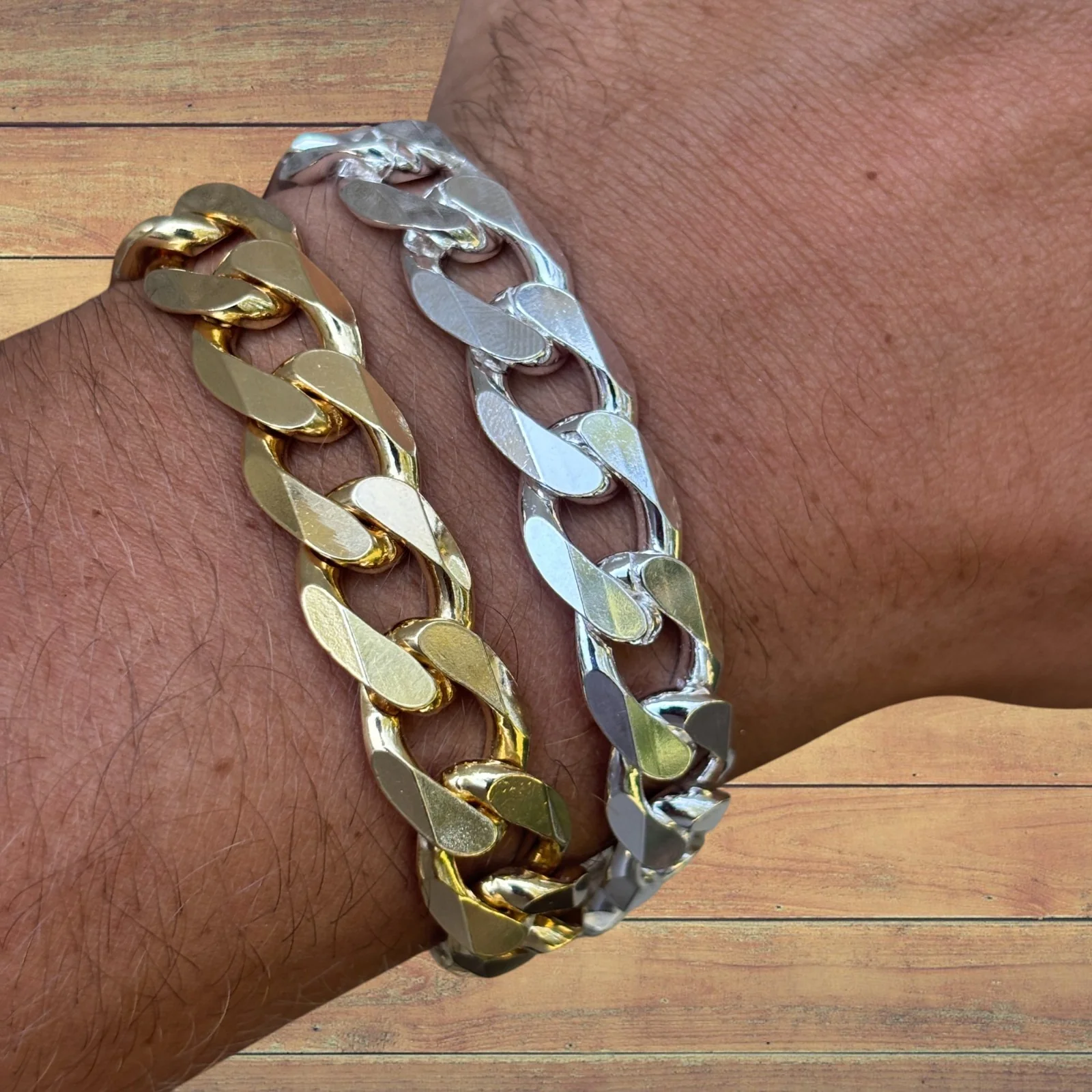 925 Sterling Silver 13.5mm Curb Bracelet - Image 13