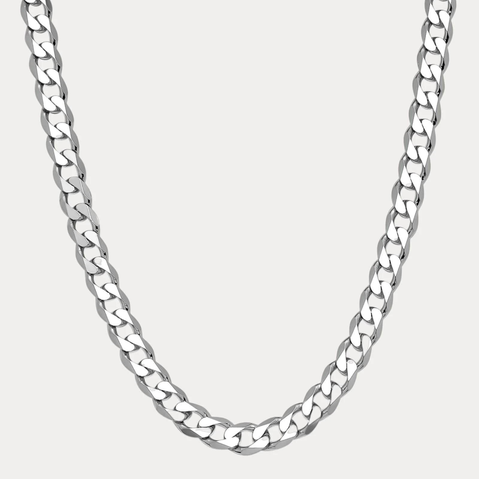 925 Sterling Silver 13.5mm Curb Chain Necklace