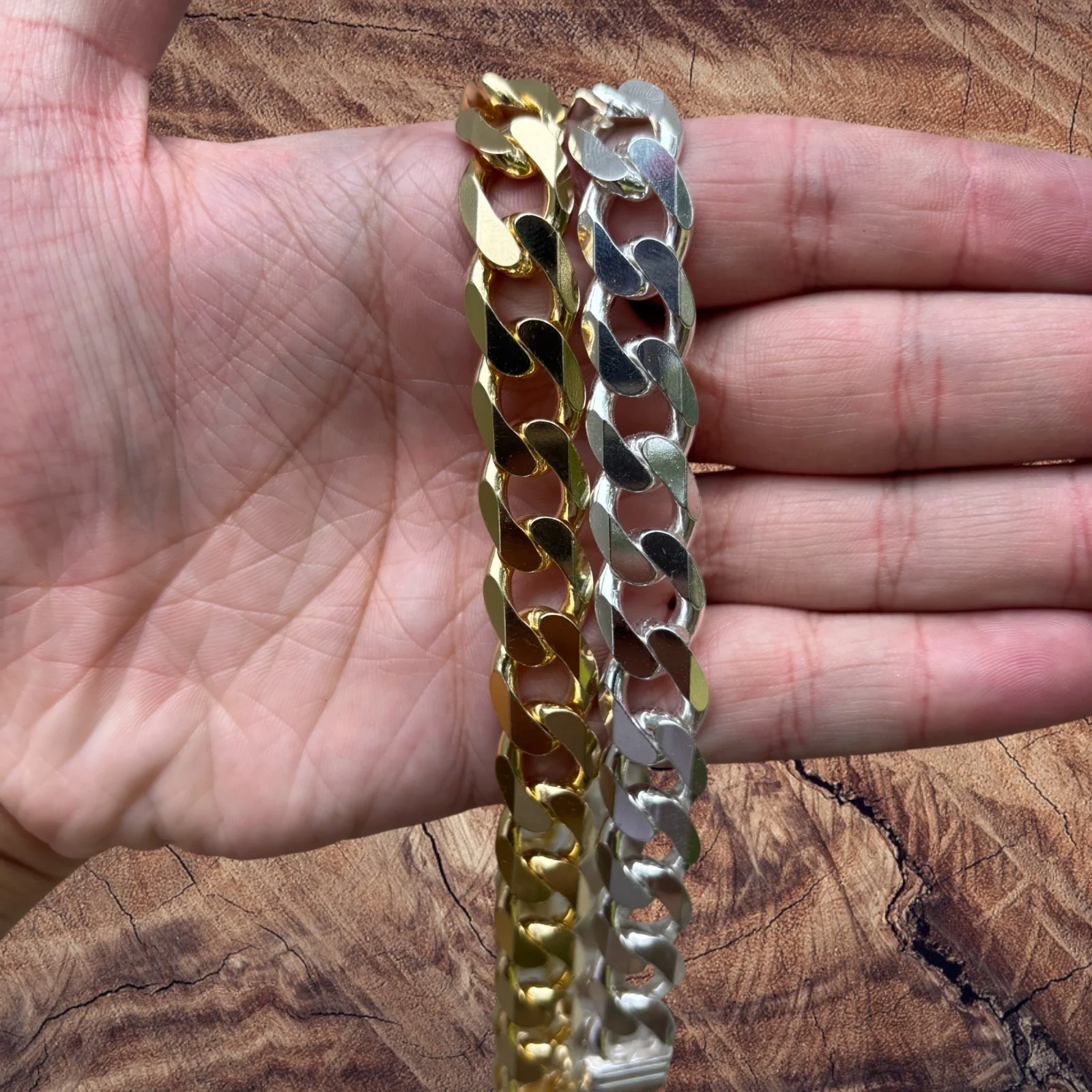 925 Sterling Silver 13.5mm Curb Chain Necklace - Image 5