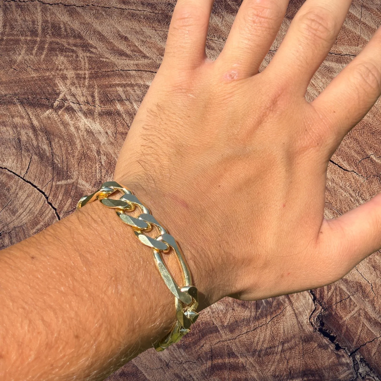 925 Sterling Silver 13mm Figaro Bracelet - Image 17