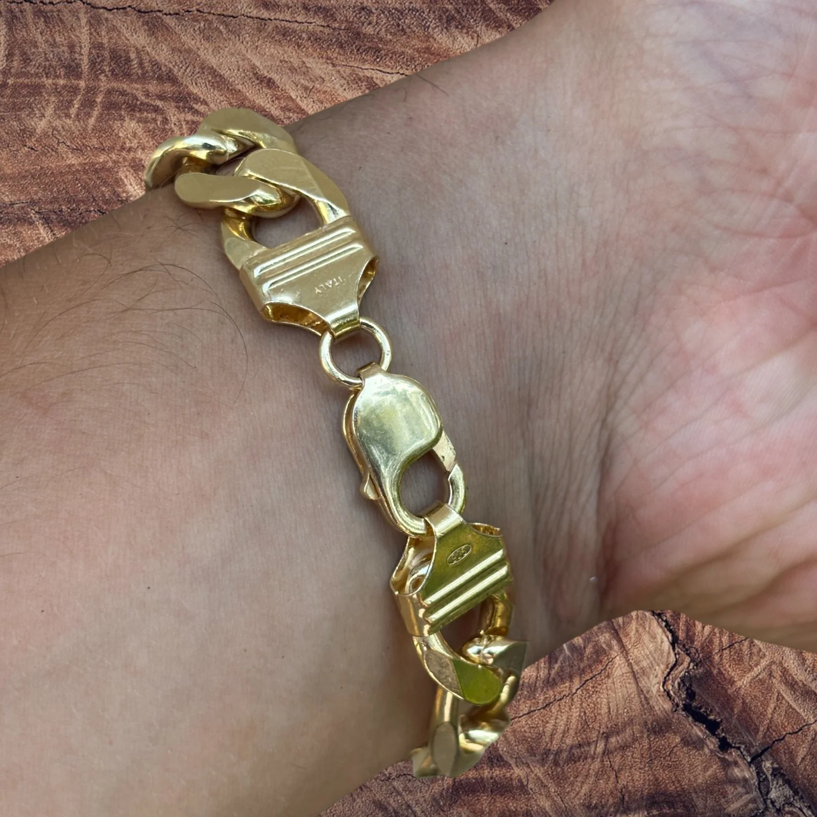 925 Sterling Silver 13mm Figaro Bracelet - Image 19